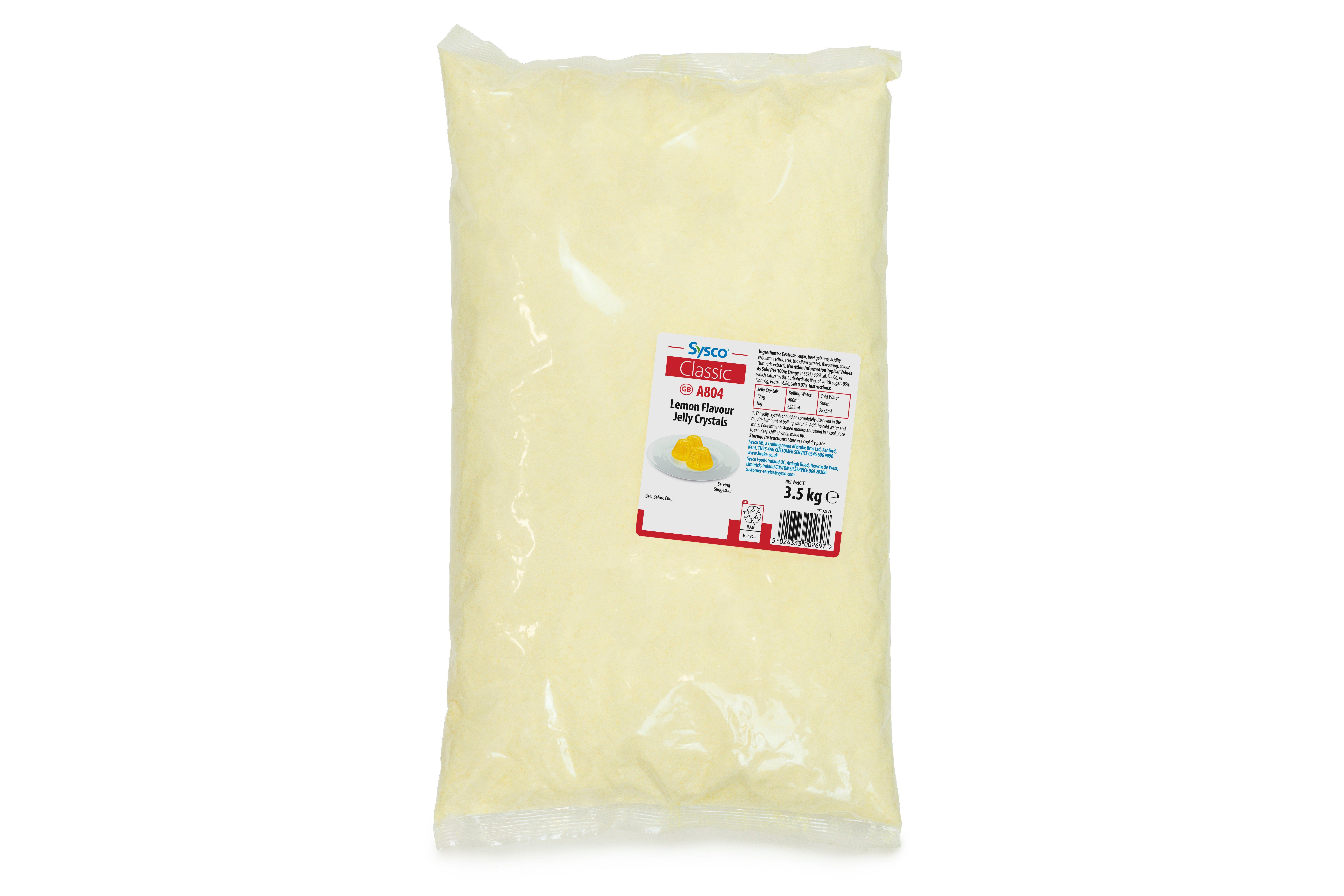 Sysco Classic Lemon Flavour Jelly Crystals
