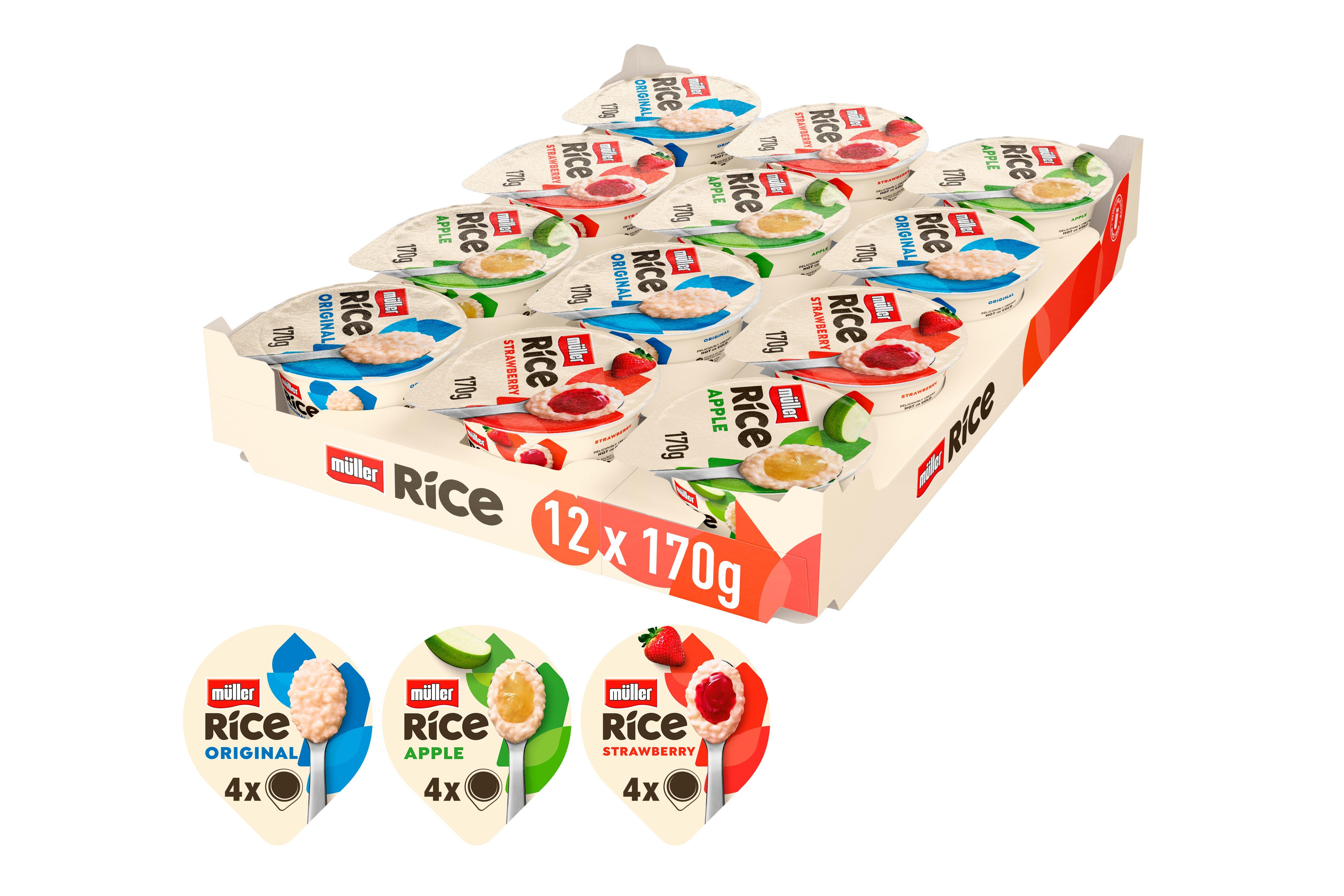 Müller Rice Mixed Strawberry and Apple & Original Desserts