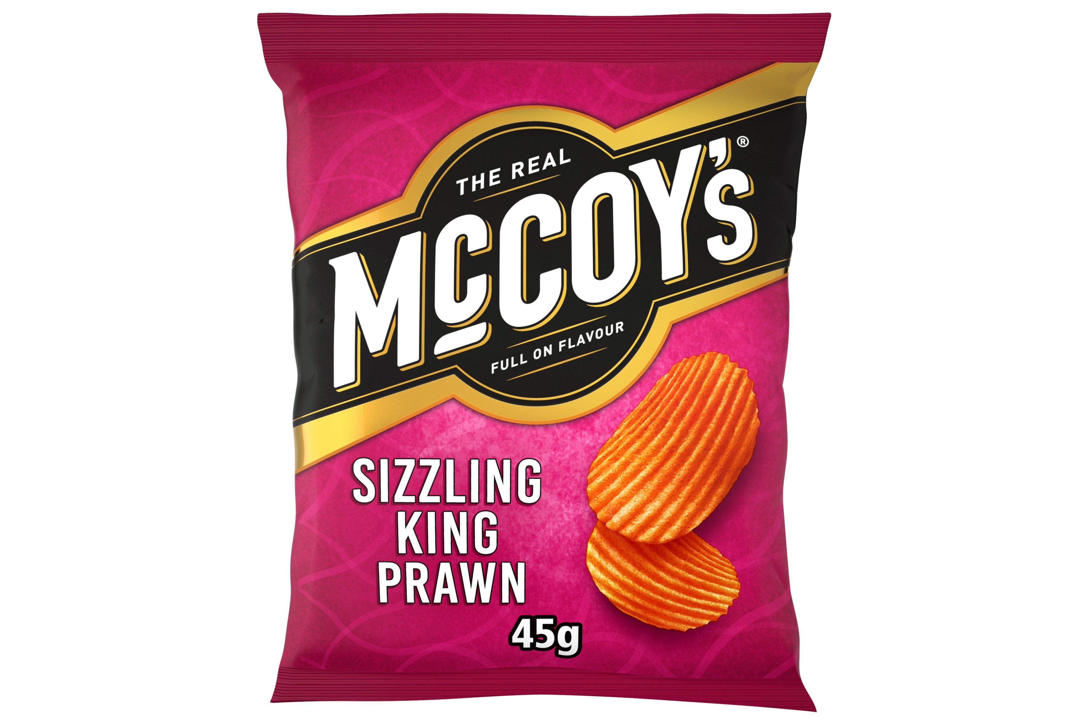 McCoy's Sizzling King Prawn Grab Bag Crisps 45g