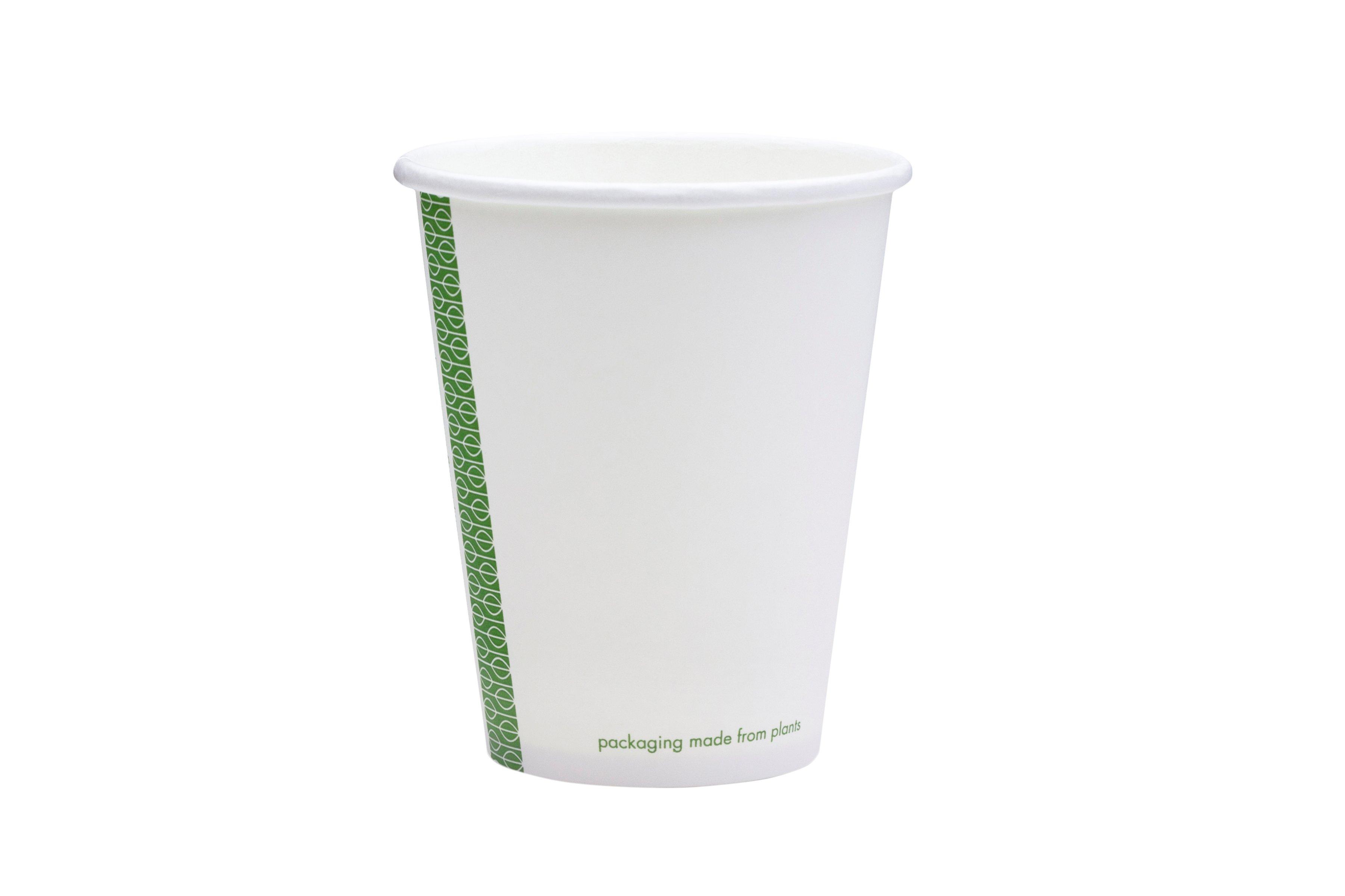 Vegware Single Wall White Hot Cups - 8oz