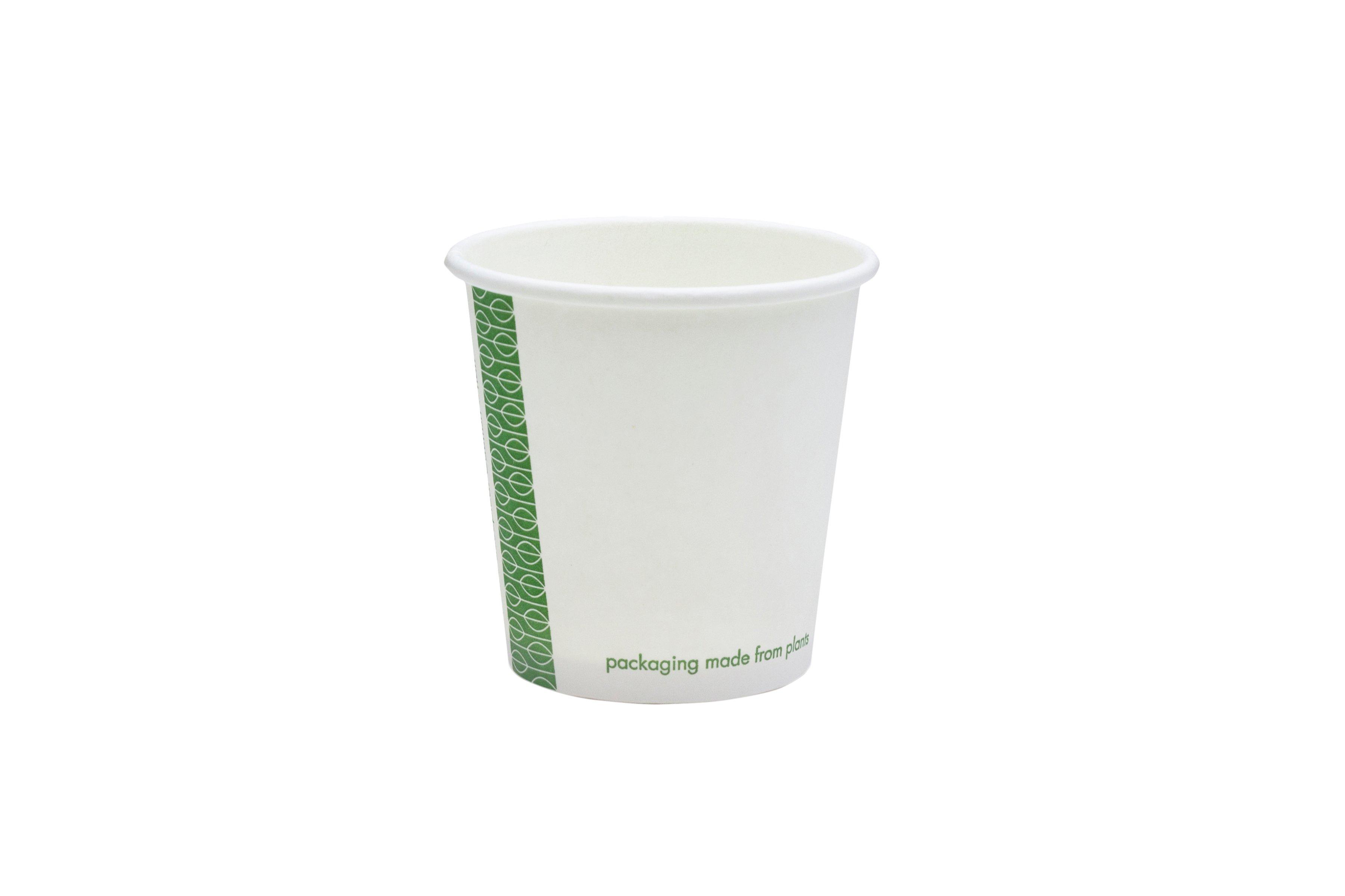 Vegware Single Wall White Hot Cups - 4oz