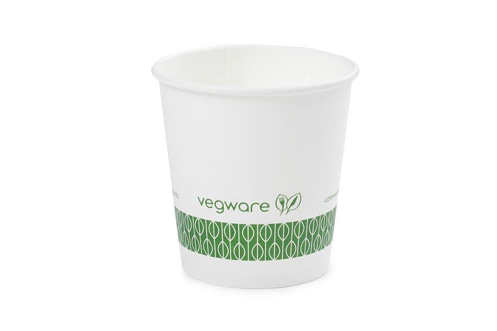 Vegware Single Wall White Hot Cups - 4oz