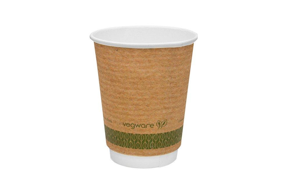Vegware Double Wall Kraft Hot Cups - 8oz