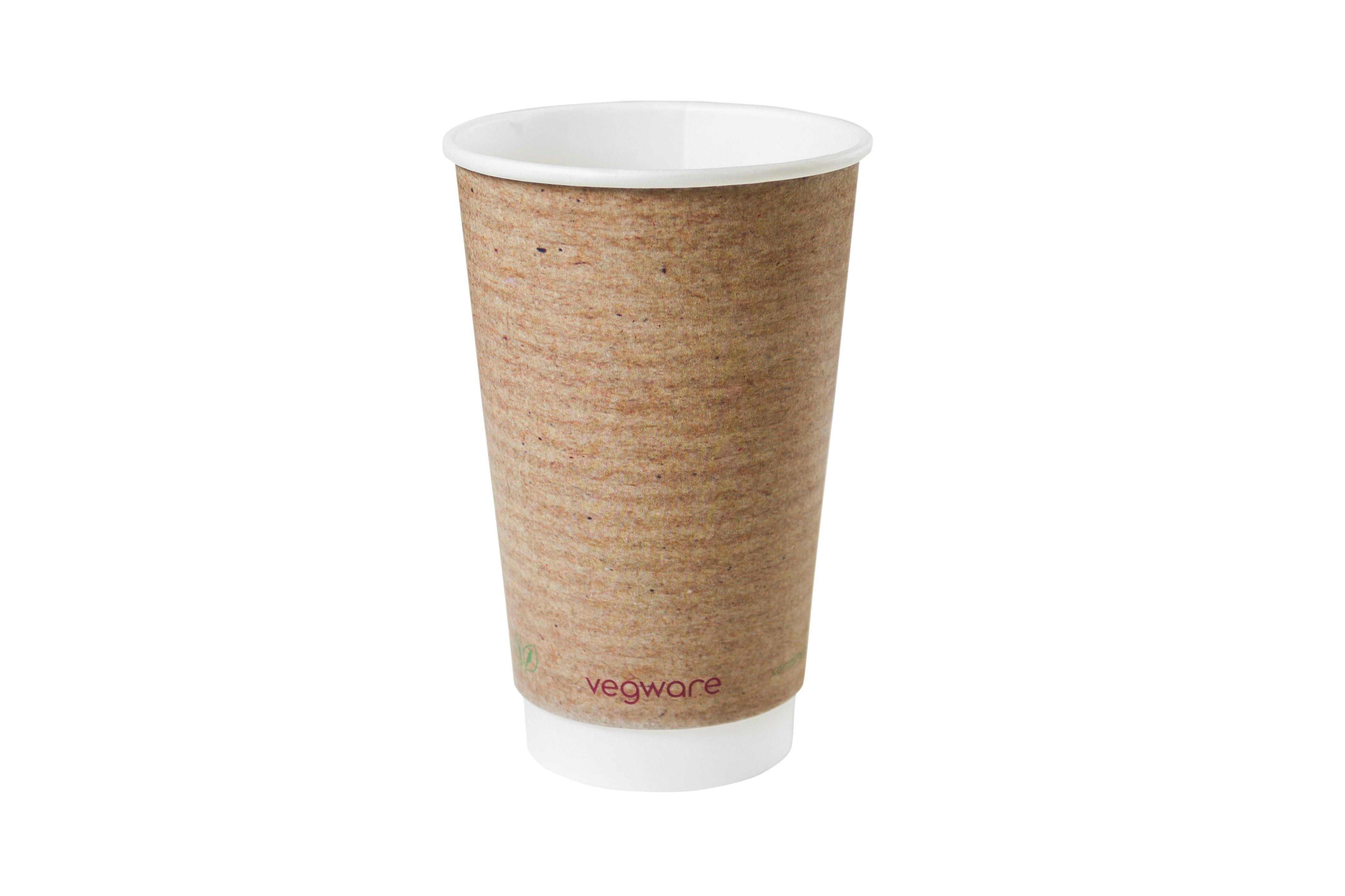 Vegware Double Wall Kraft Hot Cups - 16oz