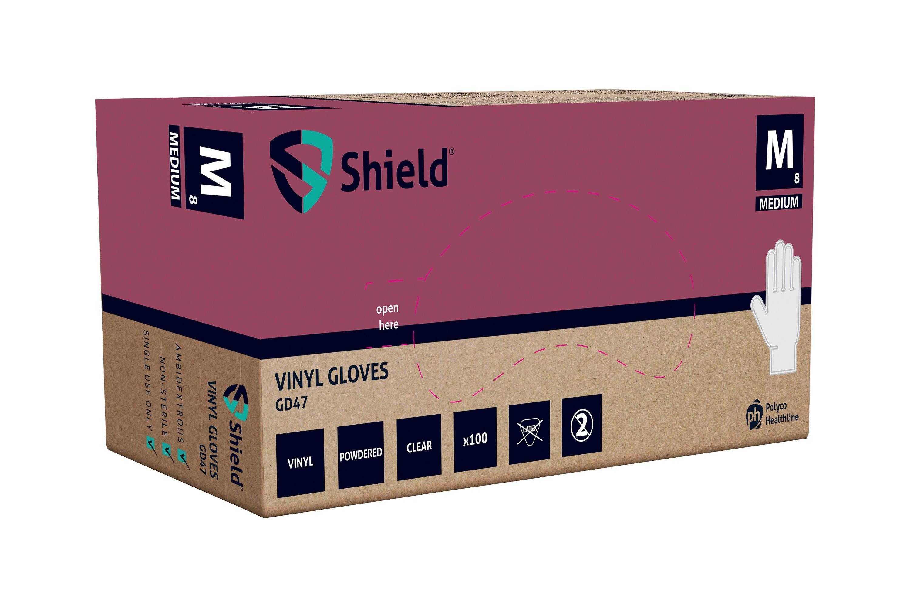 Medium Clear Vinyl Gloves Powdered