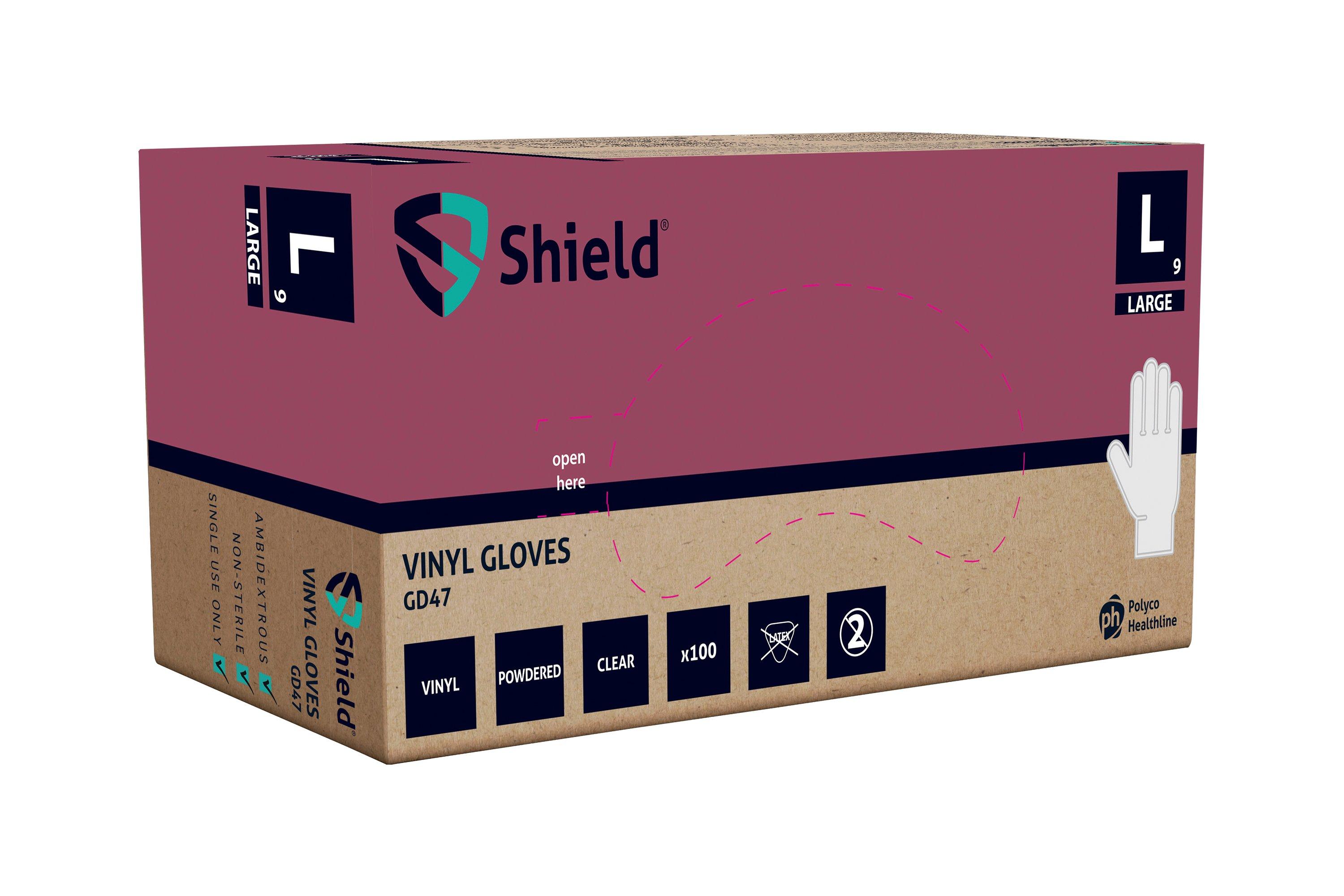 Large Clear Vinyl Gloves Powdered