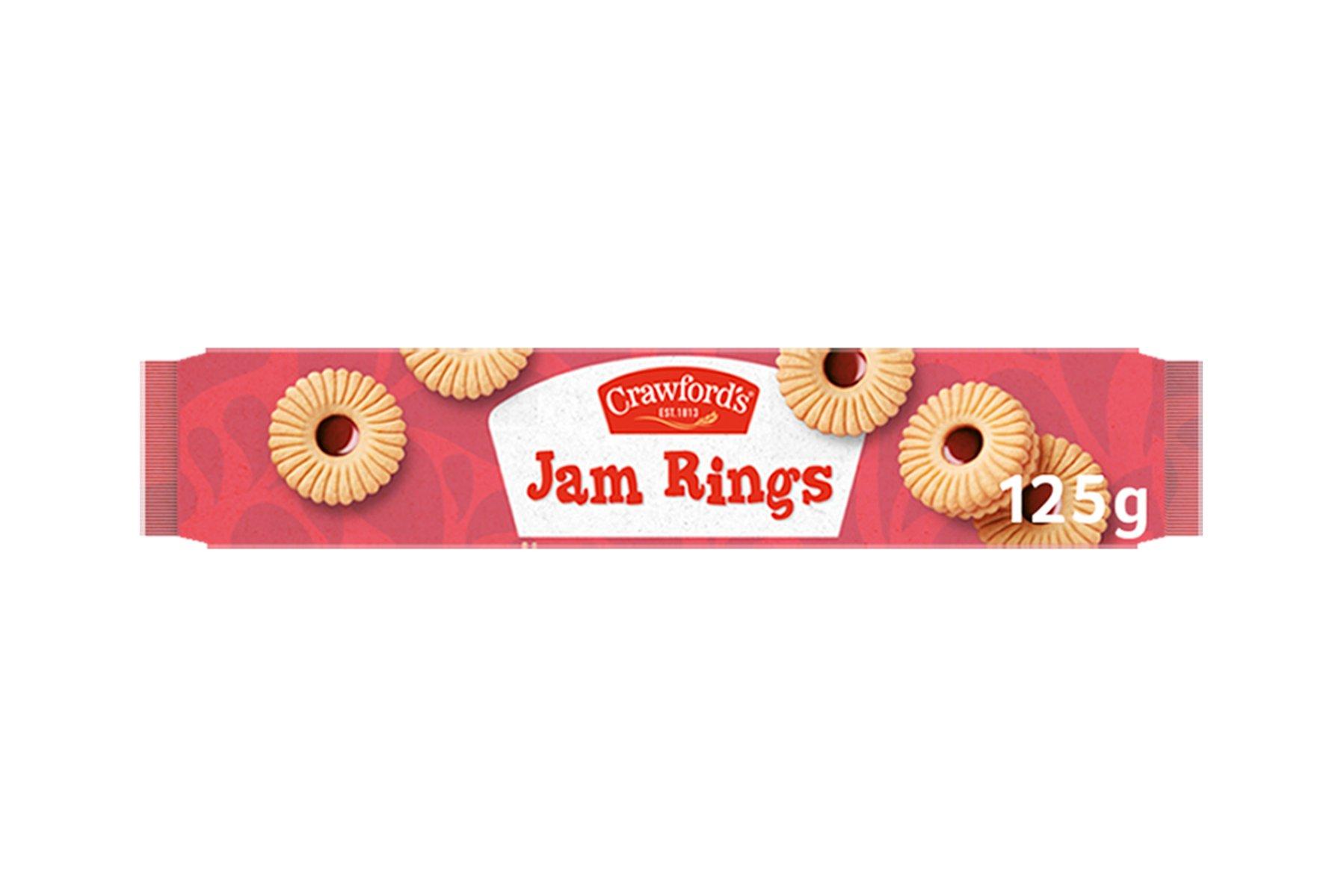 Crawford's Jam Rings Biscuits 125g