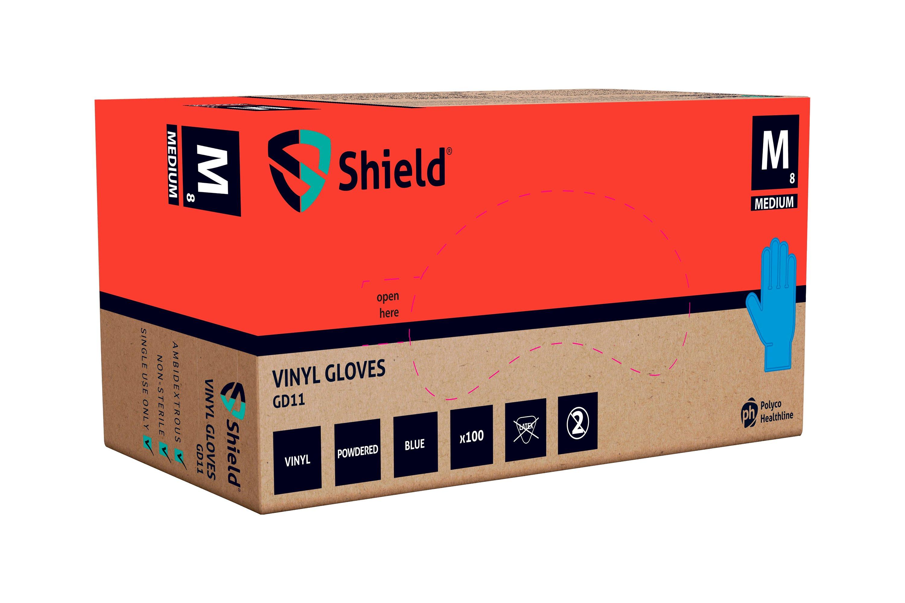 Blue Disposable Vinyl Gloves Medium