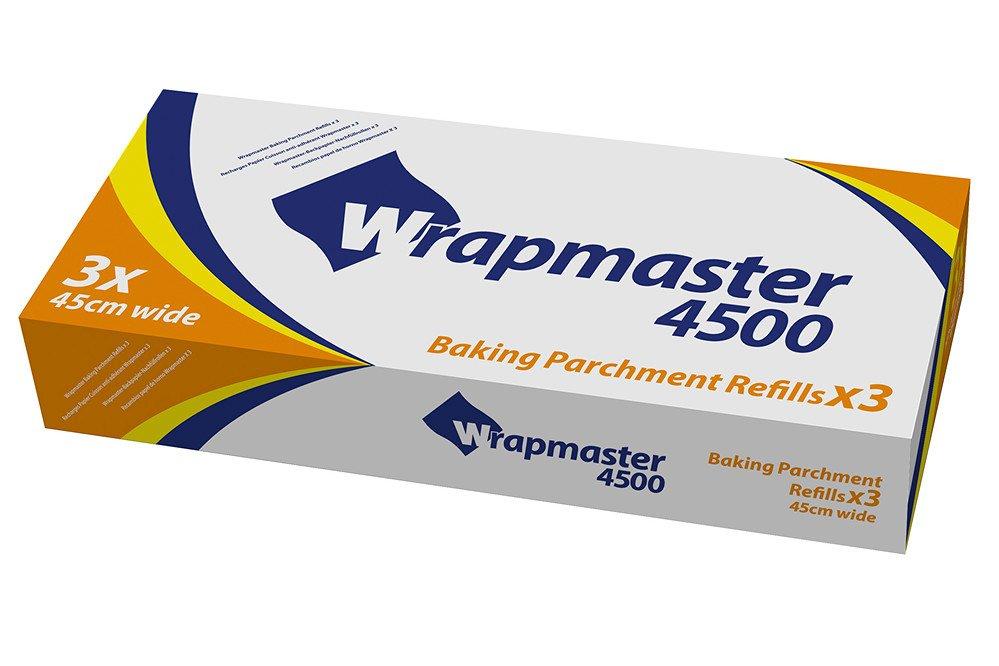 Wrapmaster 4500 Baking Parchment Paper Refill Rolls - 45cm x 50m x 3