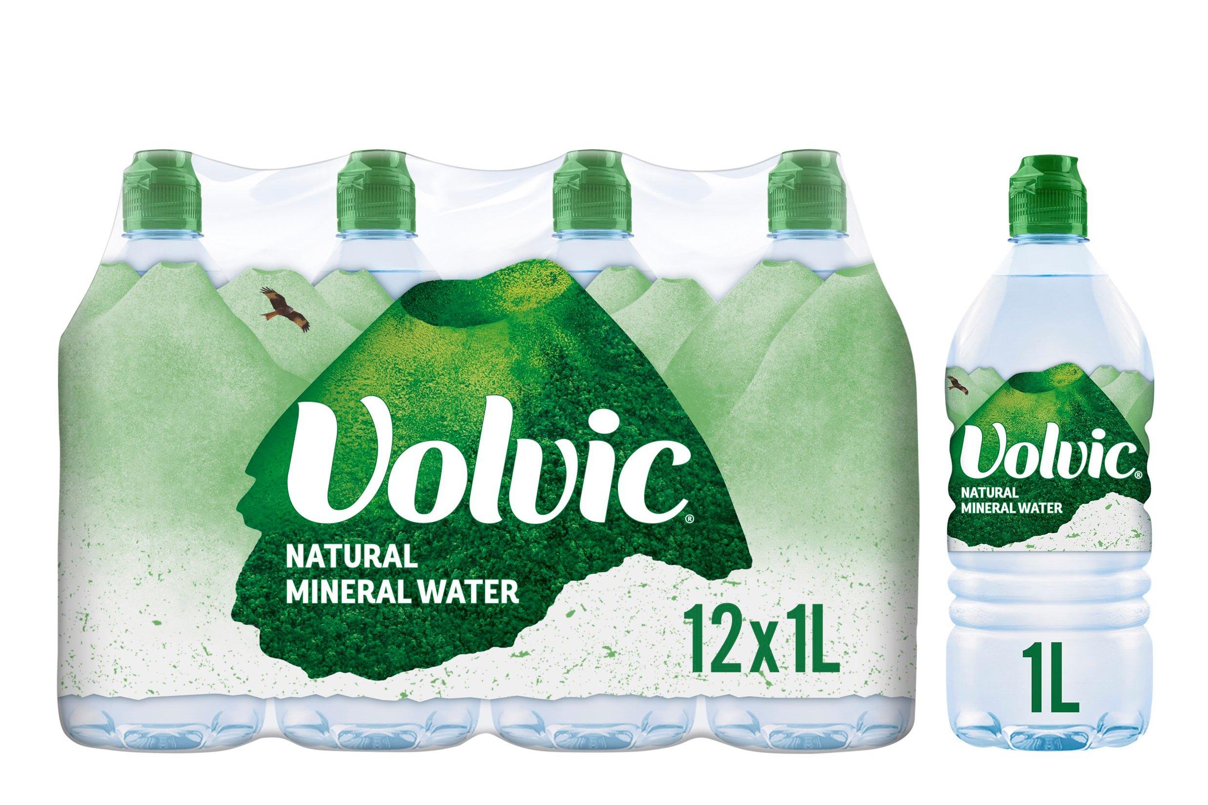 Volvic Natural Bottled Mineral Still Water 1L