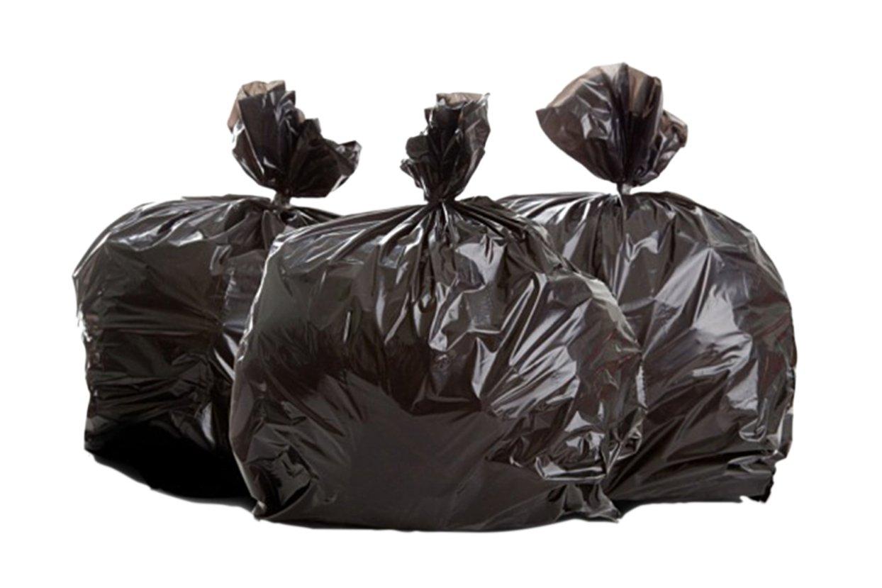 200 x 90L Large Heavy Duty Black Refuse Sacks. 457x737x965mm.  Rated 10KG CHSA.  Made using 100% Recycled Material (excluding processing aids)