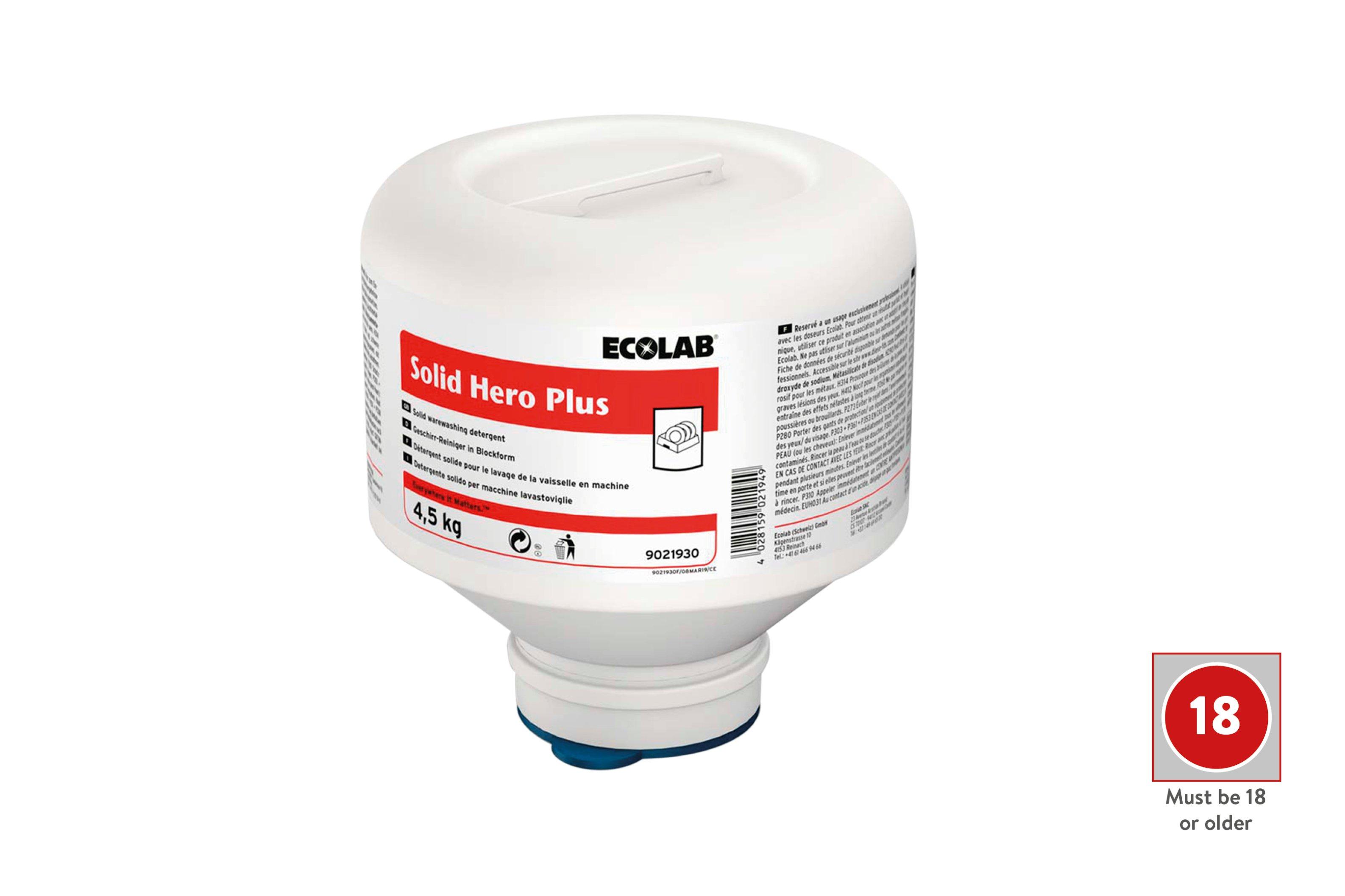 Ecolab Solid Hero Plus Hard Water Dishwashing Detergent