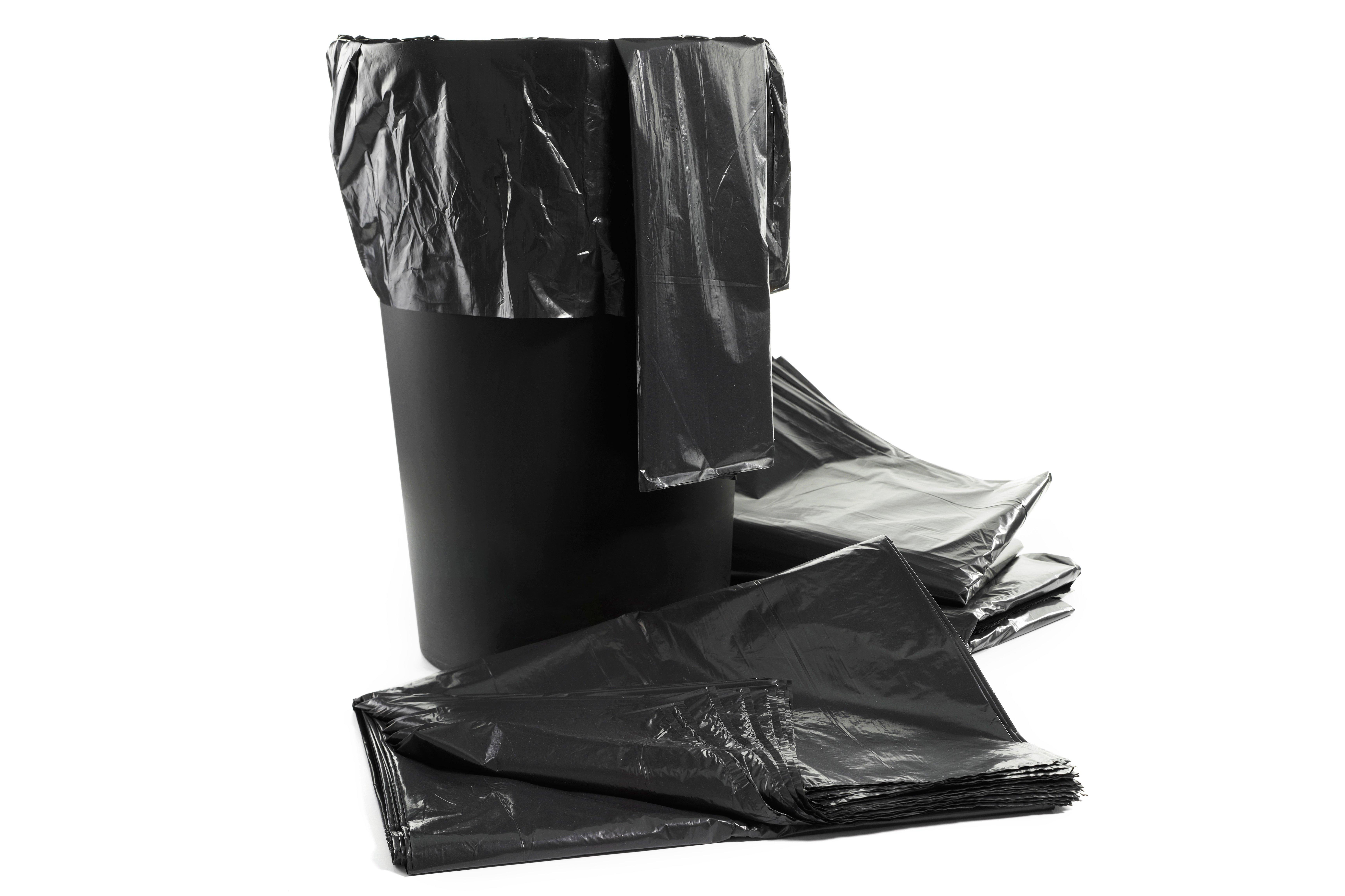 100 x 150L Extra Heavy Duty Black Compactor Sacks. 483x965x1168mm.   Rated 20KG CHSA.  Made using 100% Recycled Material (excluding processing aids).
