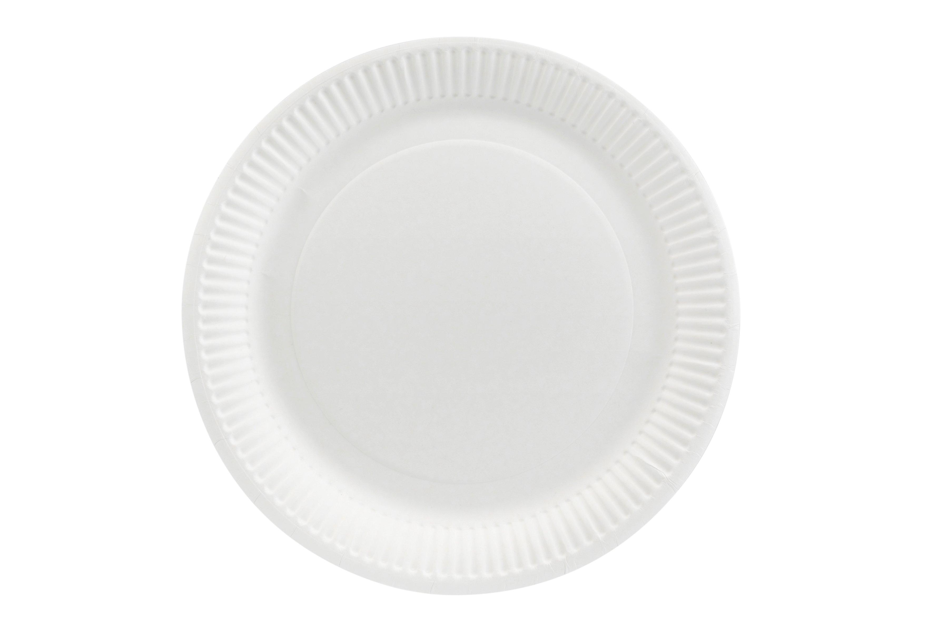 Uncoated White Paper Plates 9.2" / 23cm