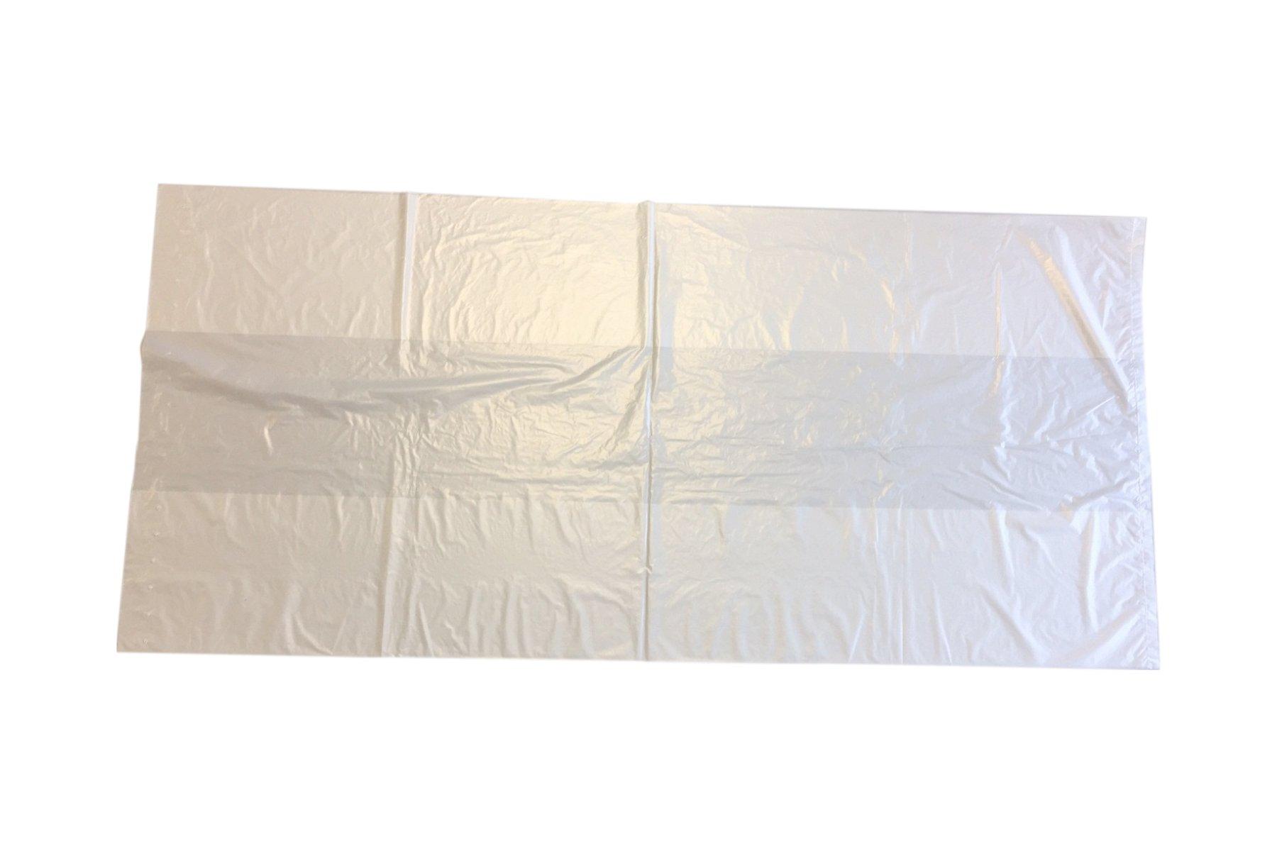 200 x 90L Medium Duty Clear Refuse Sacks. 457x737x965mm.  Rated 10KG CHSA.  Made using 100% Recycled Material (excluding processing aids)