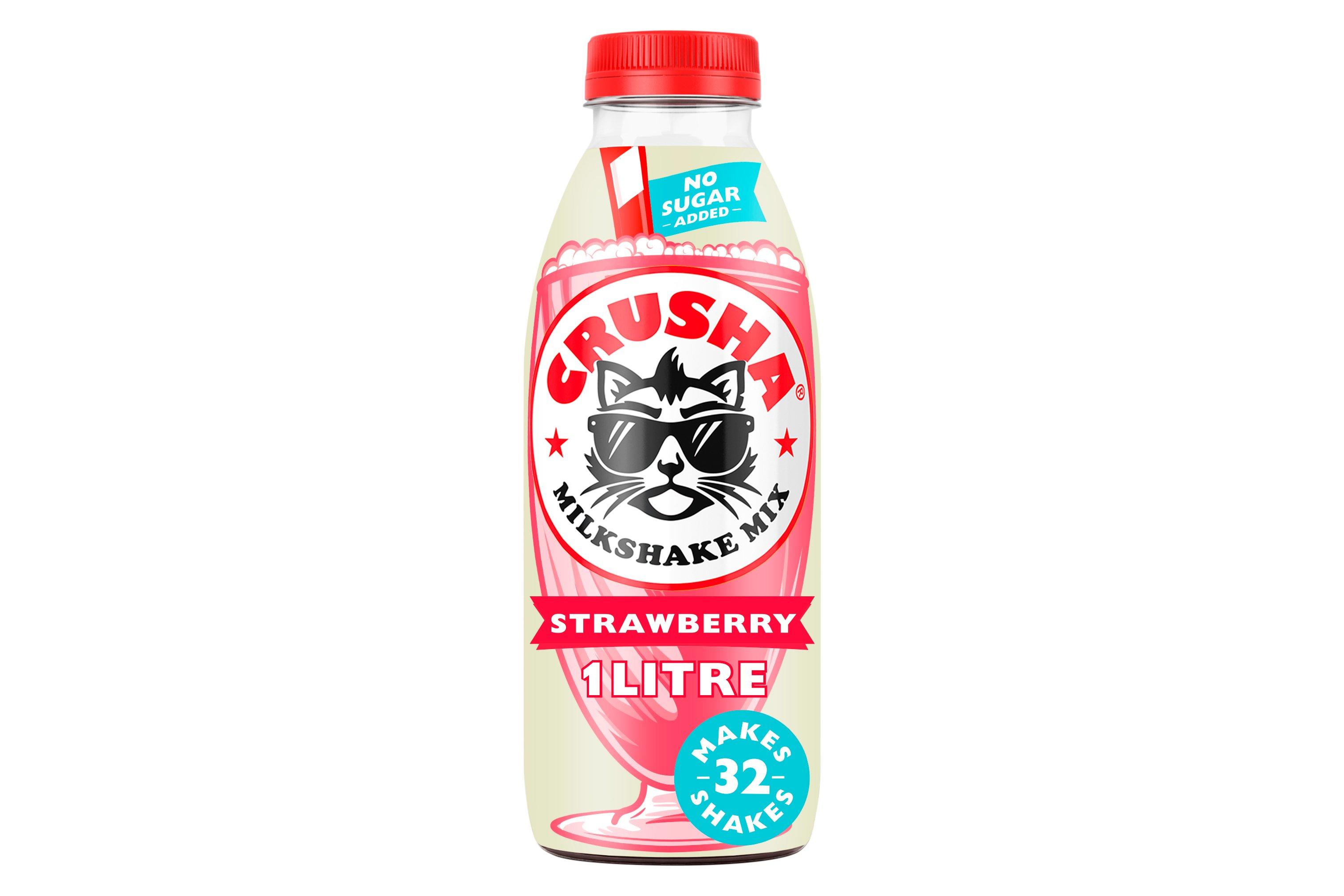 Crusha No Added Sugar Strawberry Milkshake Syrup