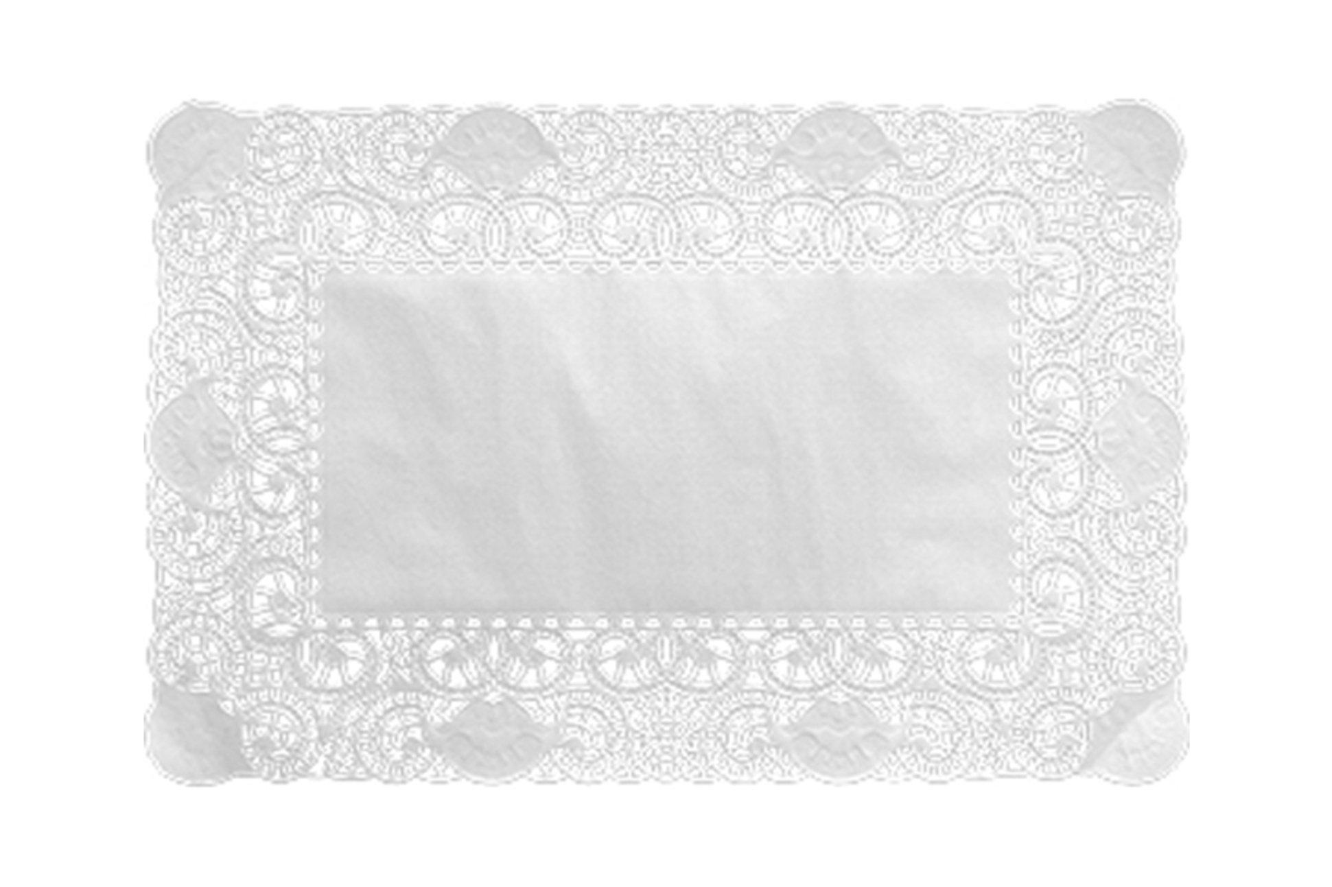 Duni White Square Doilies/Lace Tray Paper - 35cm x 45cm
