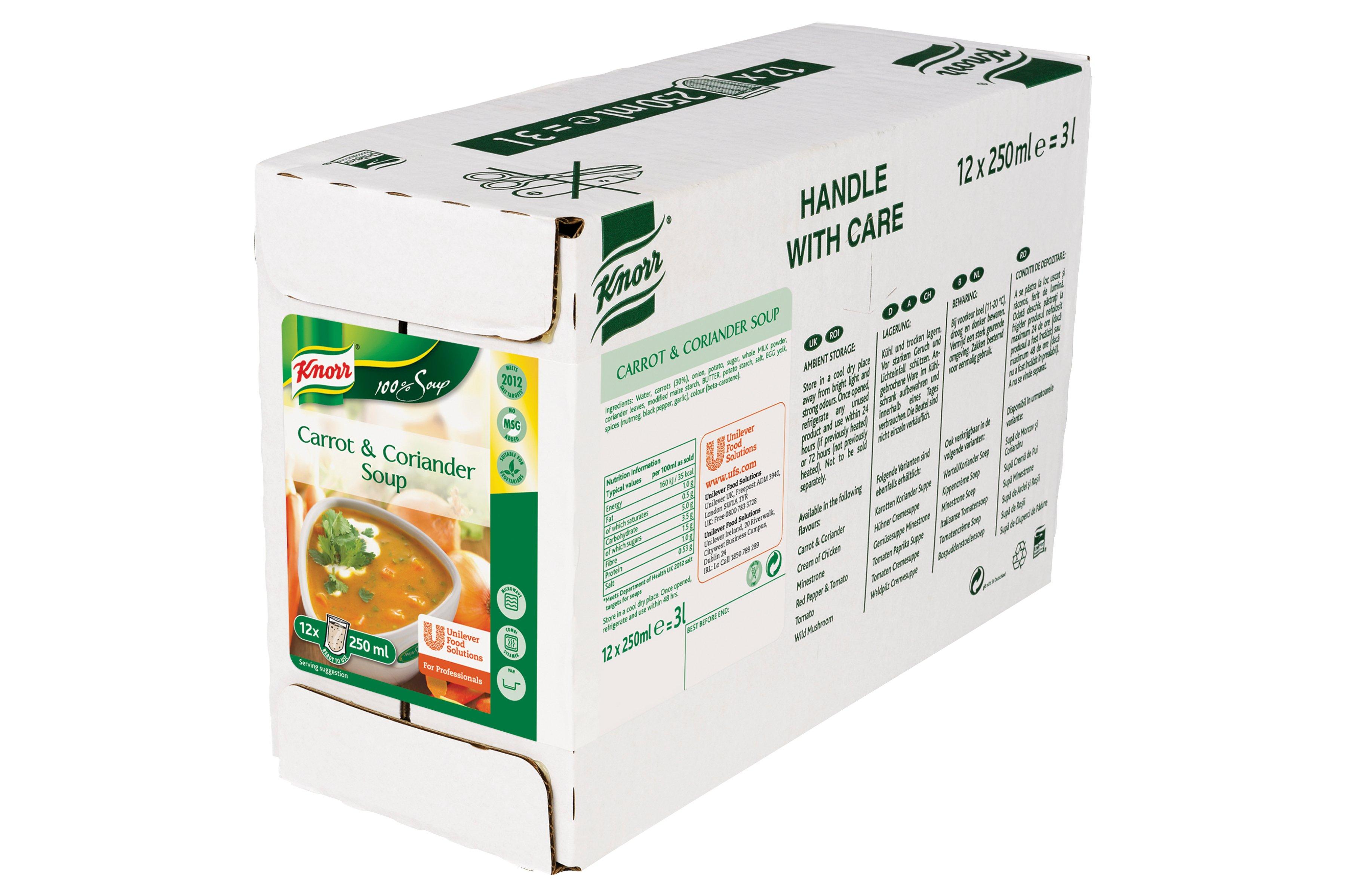 Knorr Professional 100% Soup Carrot & Coriander 12 Portions