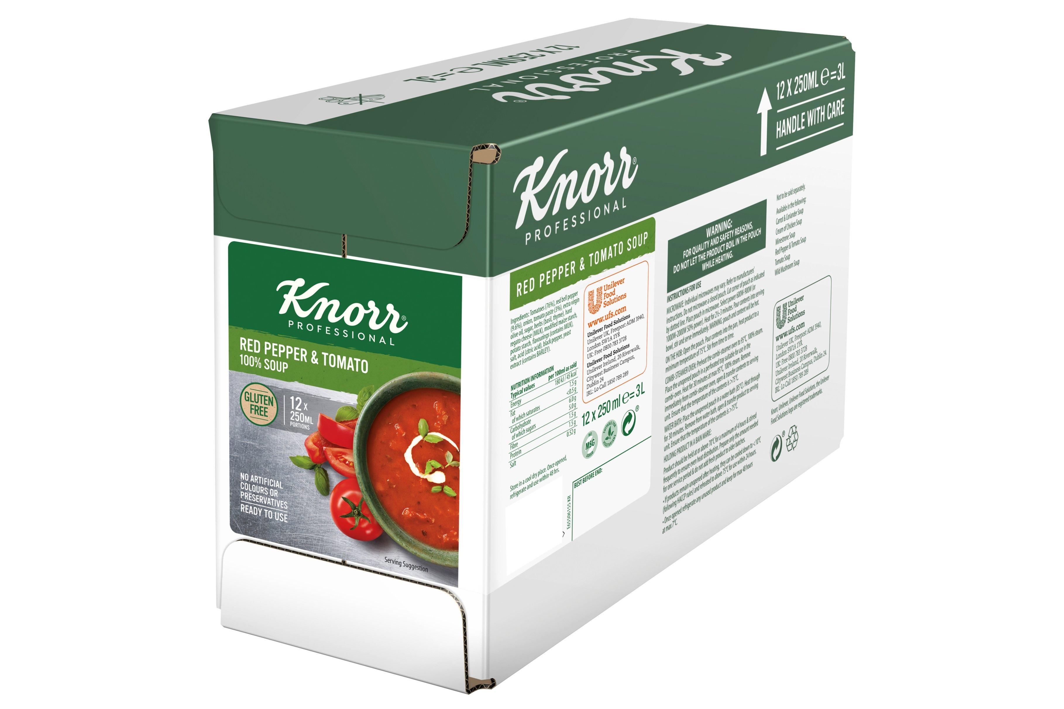 Knorr Professional 100% Soup Red Pepper & Tomato 12 Portions