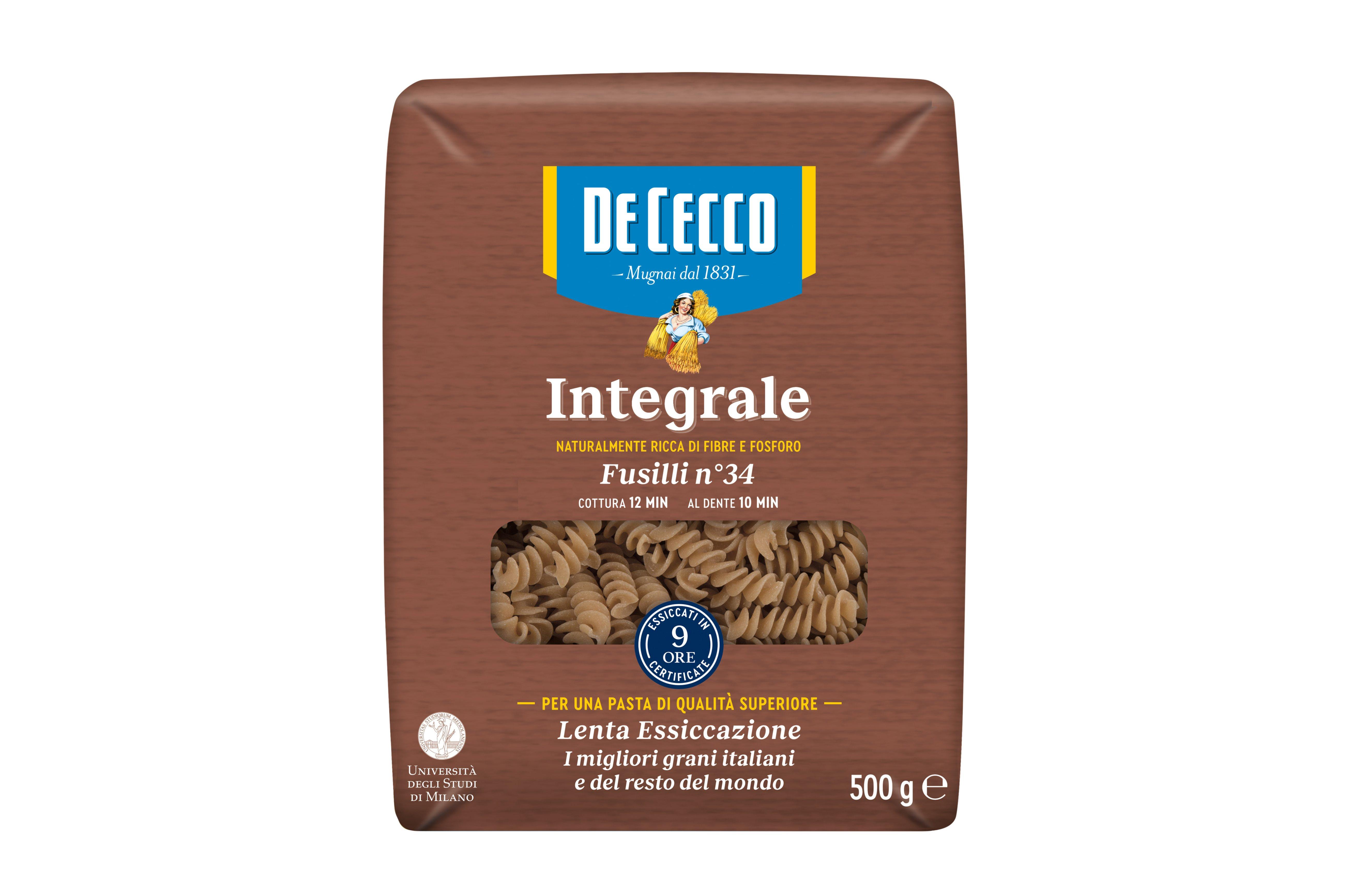 De Cecco Whole Wheat Fusilli Pasta