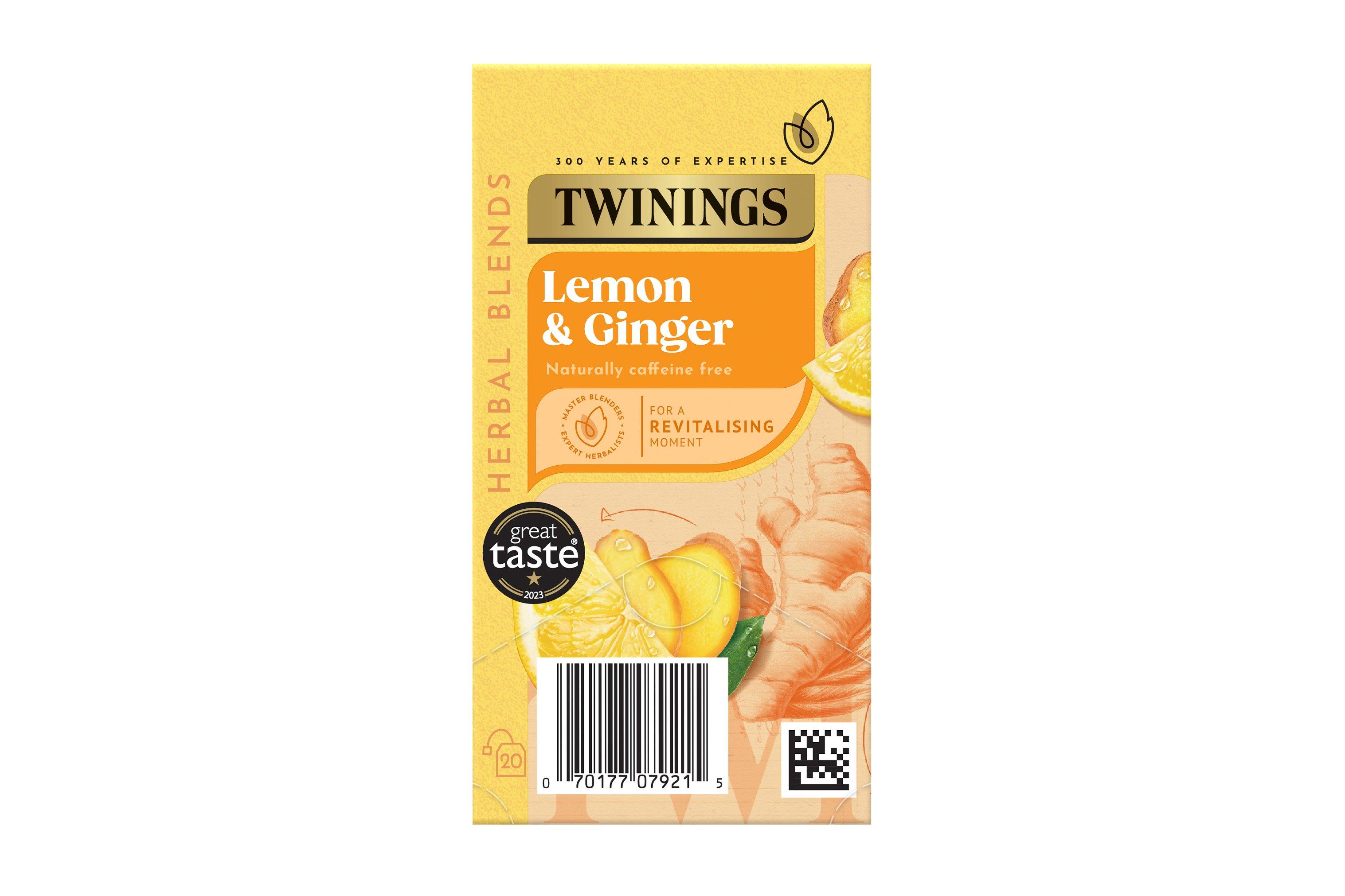 Twinings Lemon & Ginger Enveloped Tea Bags