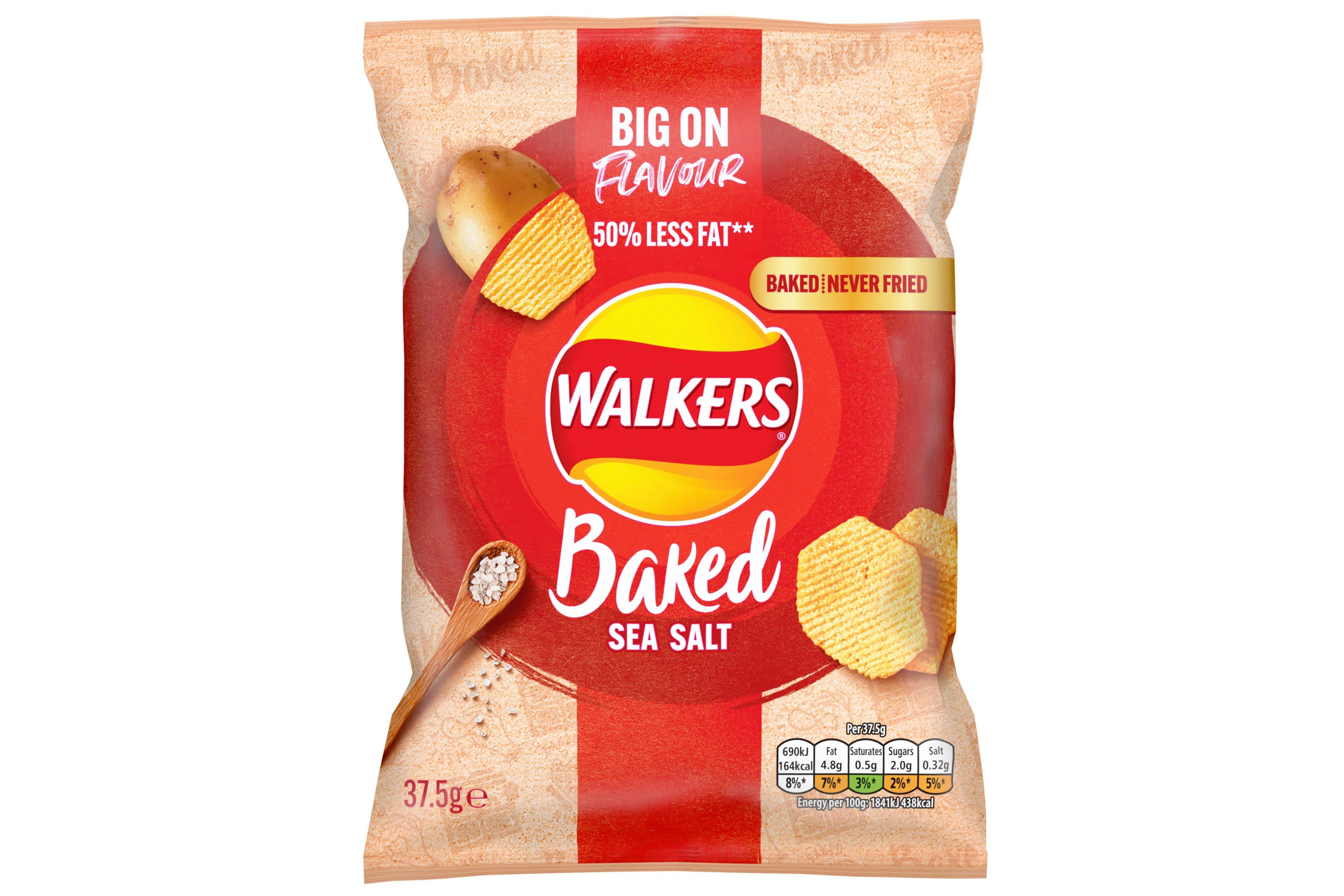 Walkers Baked Sea Salt Snack Crisps 37.5g