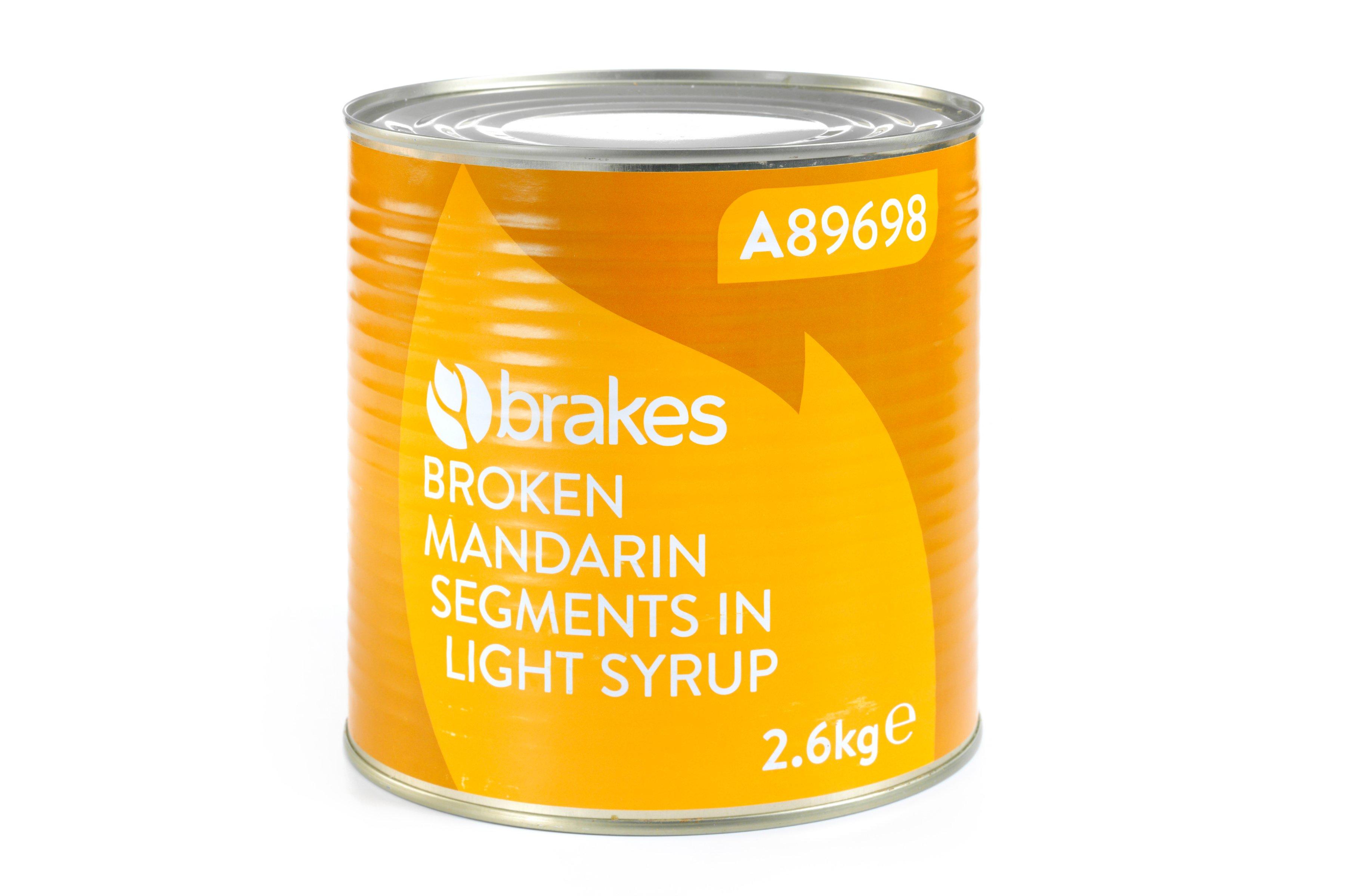 Brakes Broken Mandarin Segments in Light Syrup