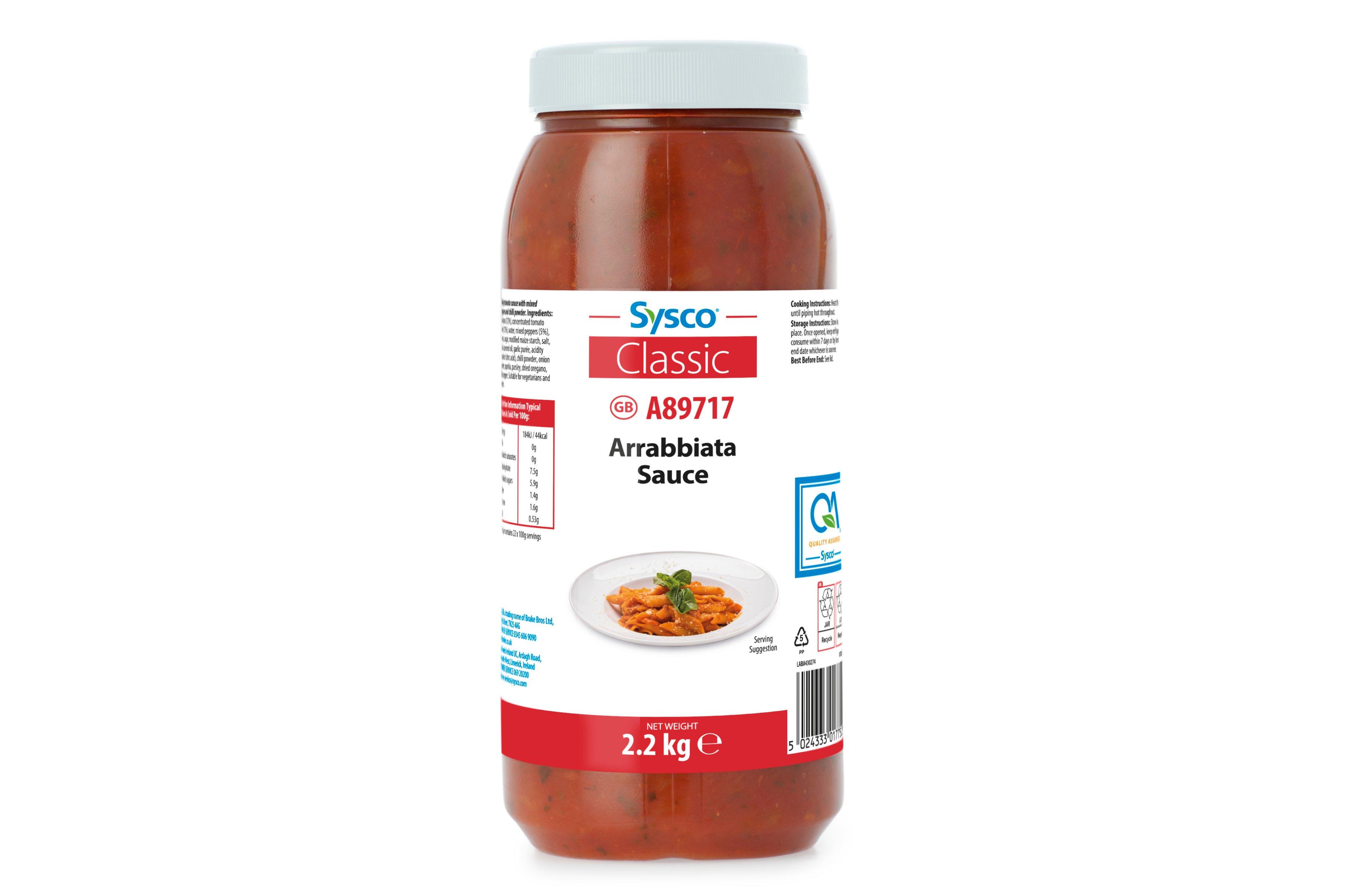 Sysco Classic Arrabbiata Sauce