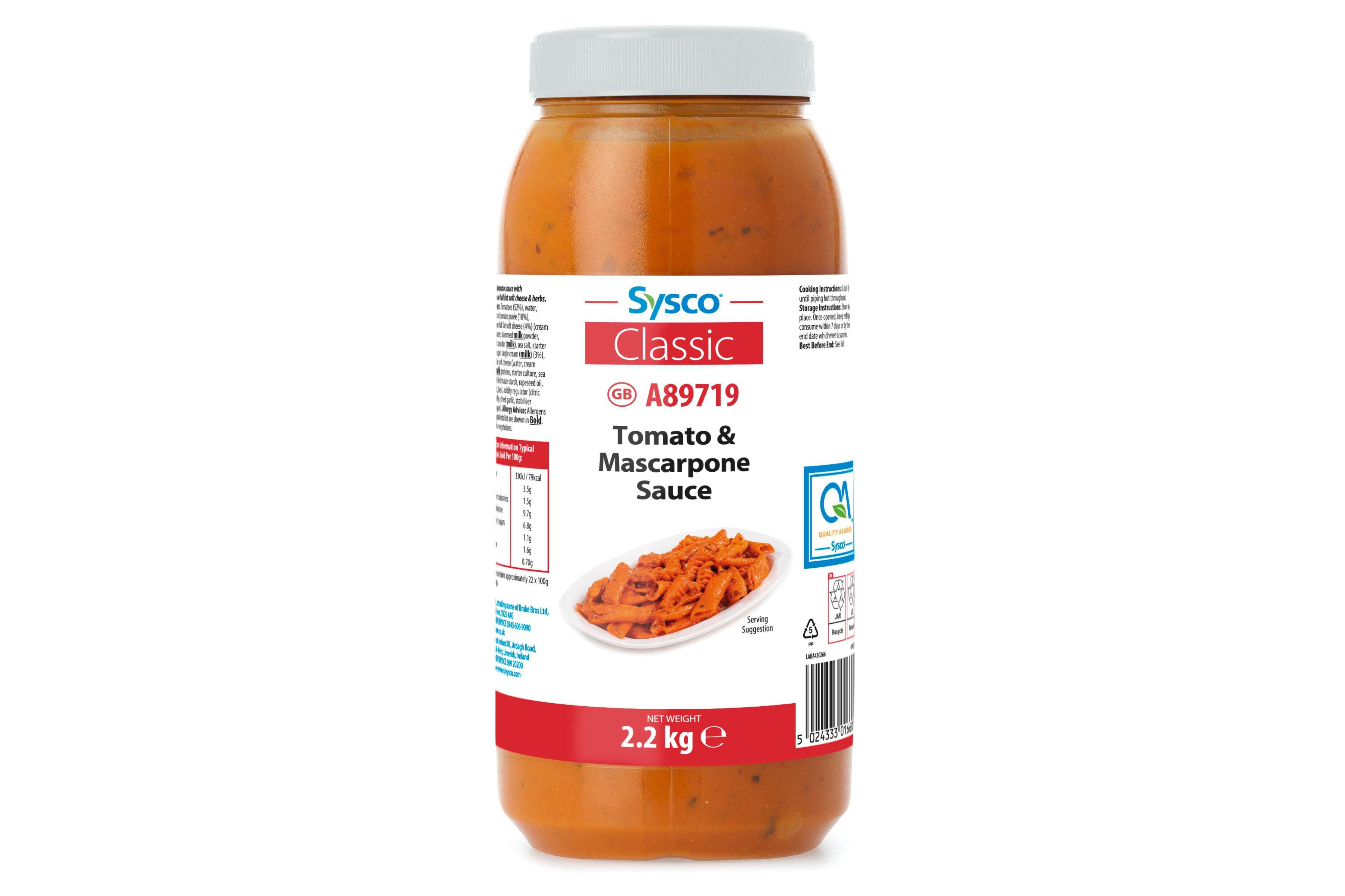 Sysco Classic Tomato & Mascarpone Sauce