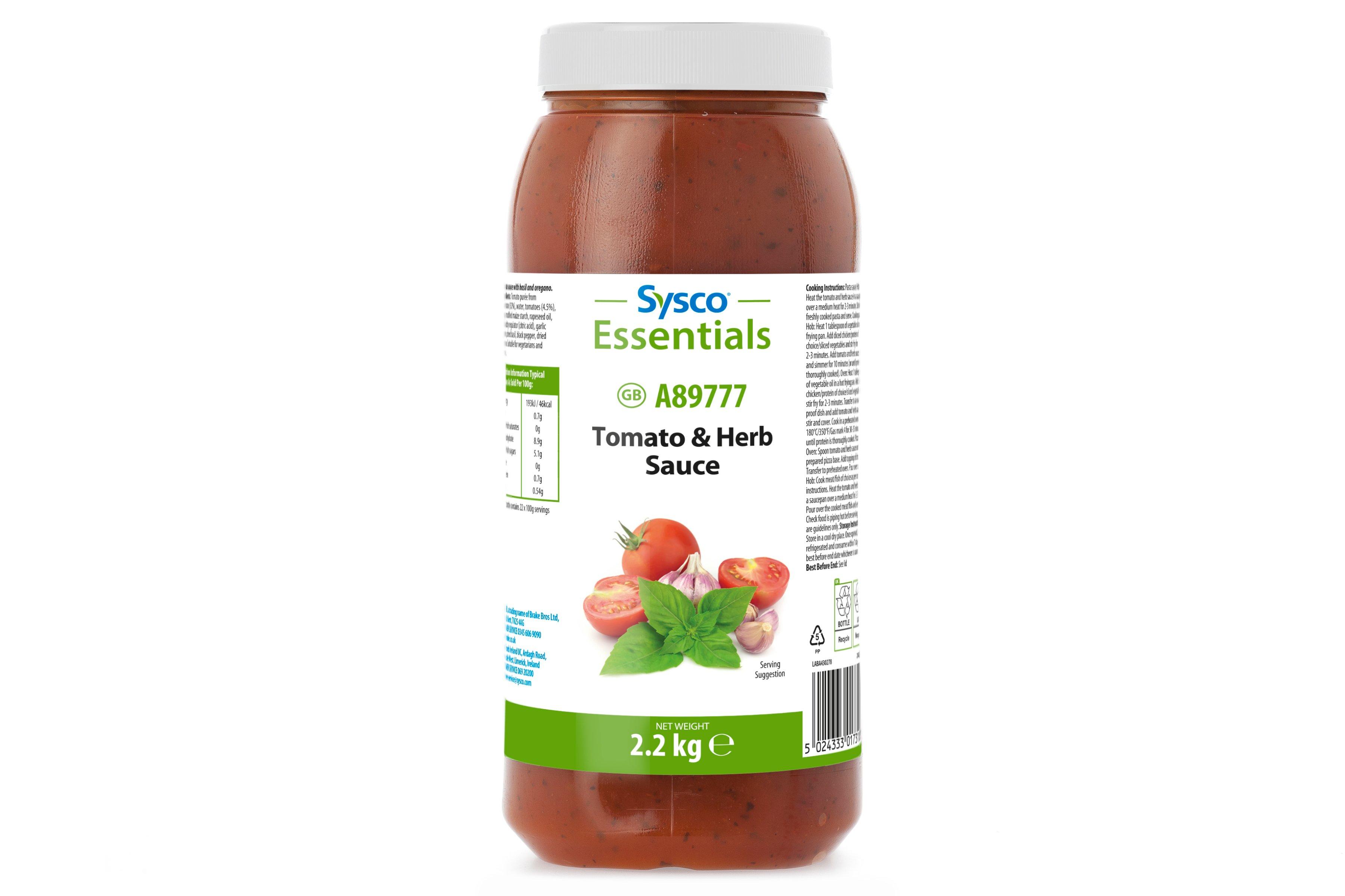 Sysco Essentials Tomato & Herb Sauce