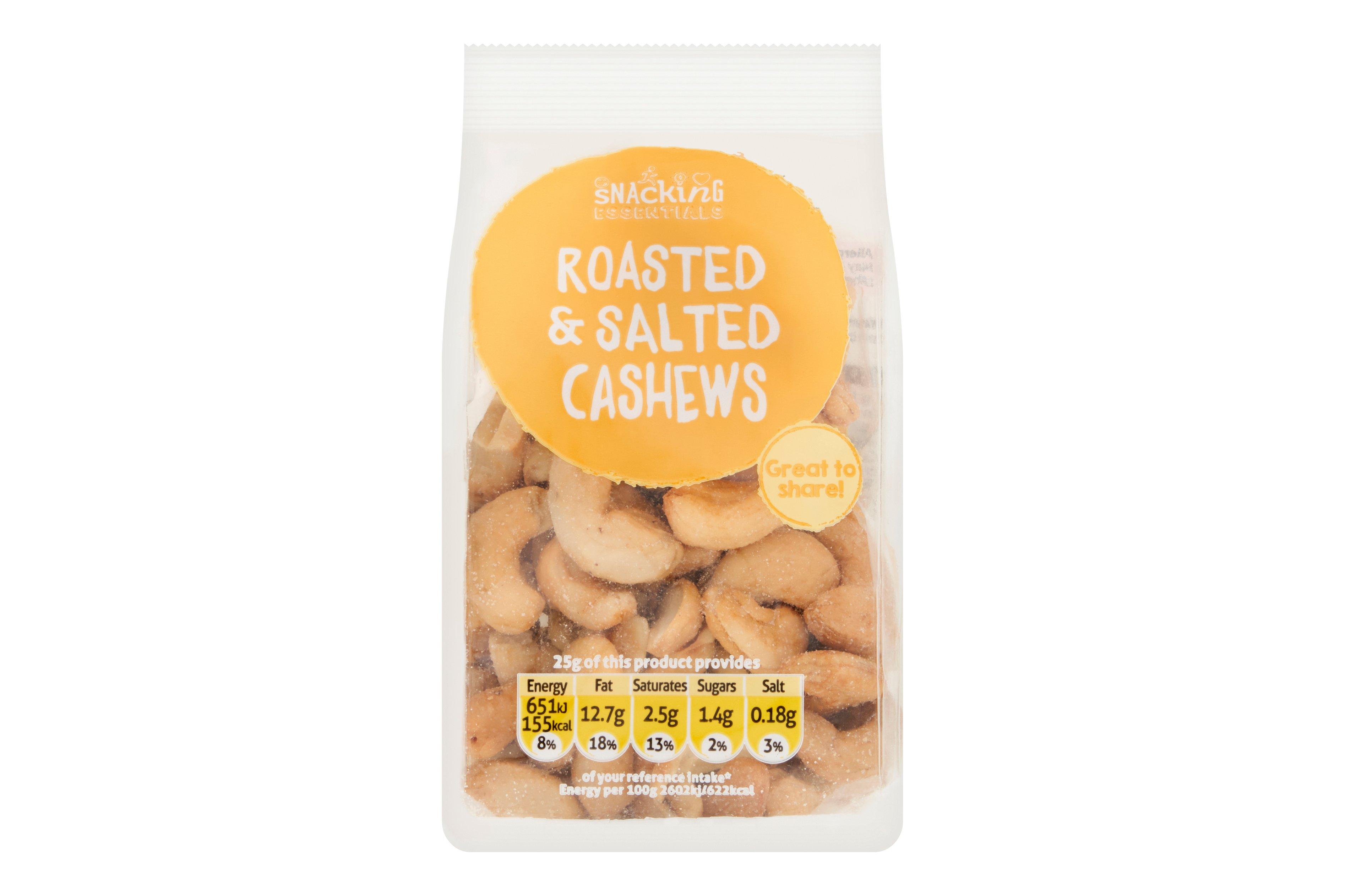 Snacking Essentials Roasted & Salted Cashews 100g