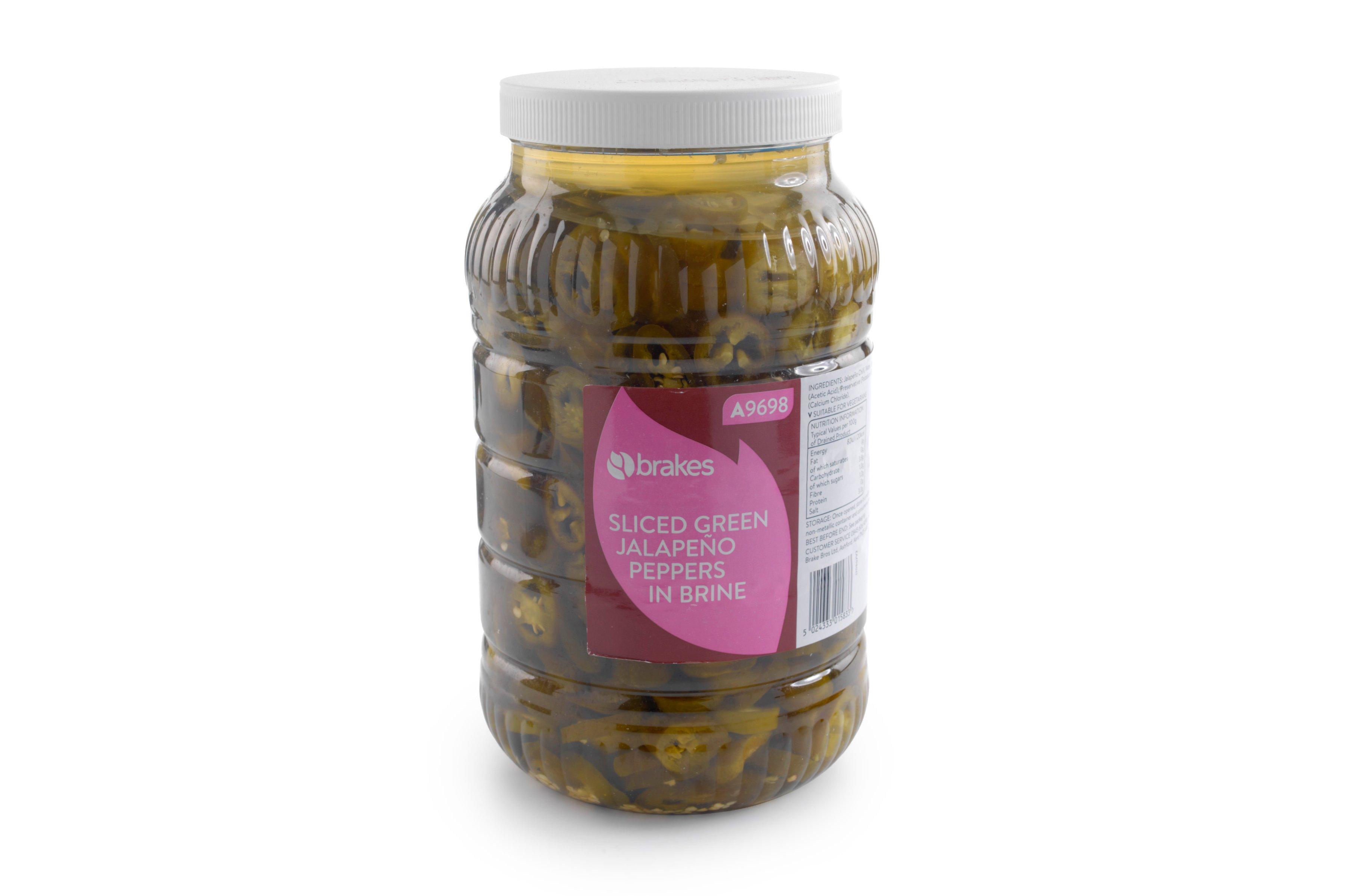 Brakes Sliced Green Jalapeno Peppers in Brine