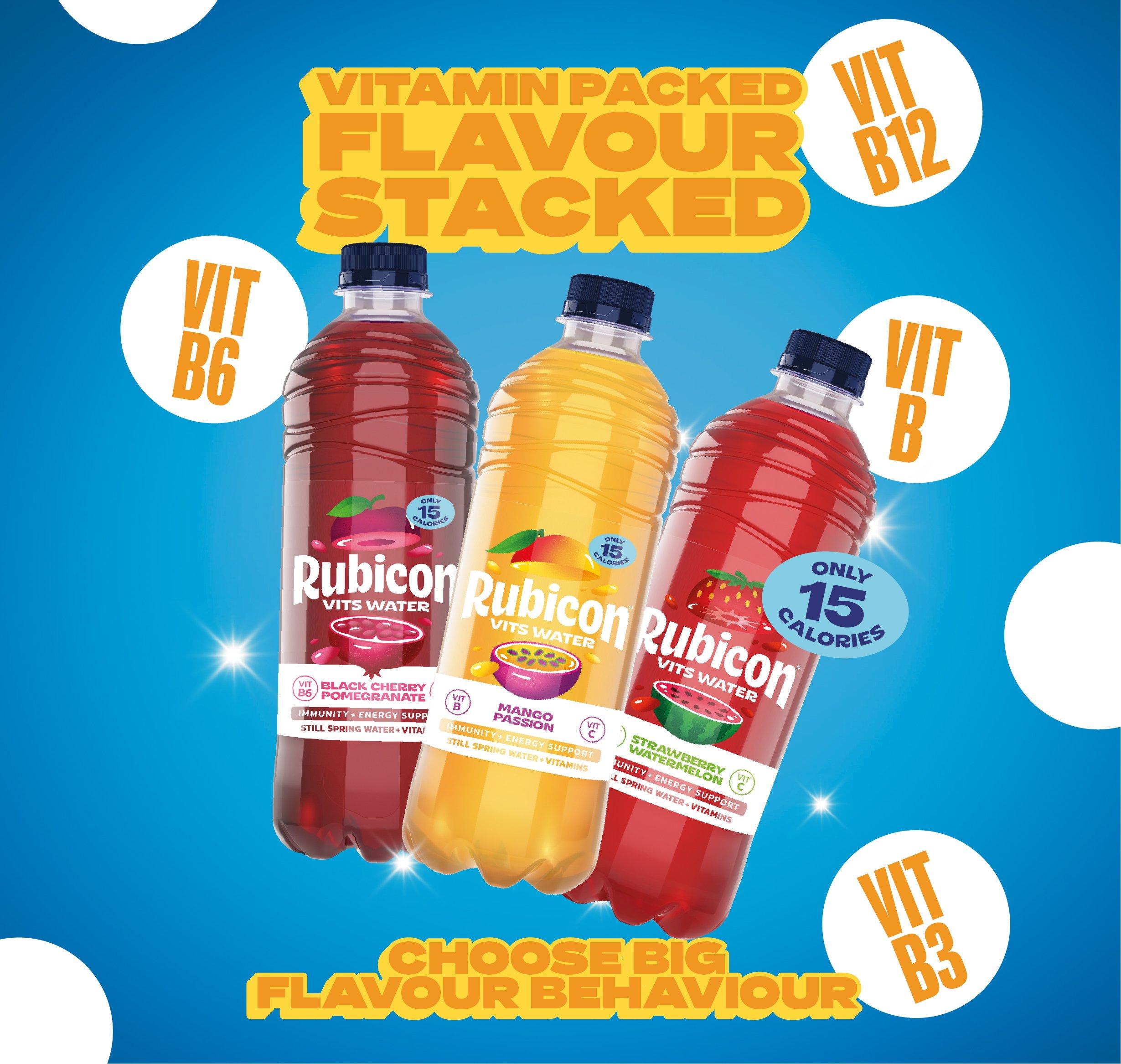 Rubicon Vits Water: Vitamin Packed, Flavour Stacked