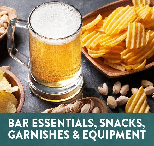 Bar snacks and essentials