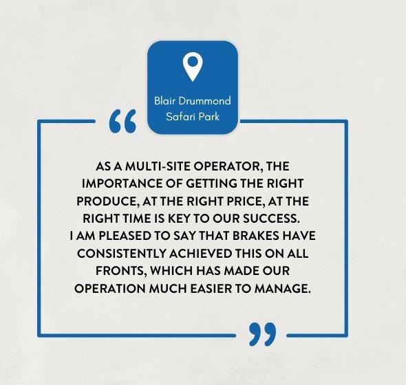 Customer testimonial from Blair Drummond Safari Park