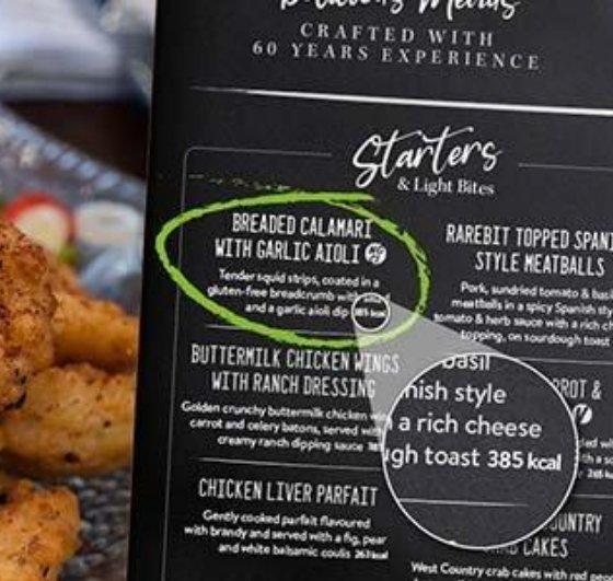 On-menu calories