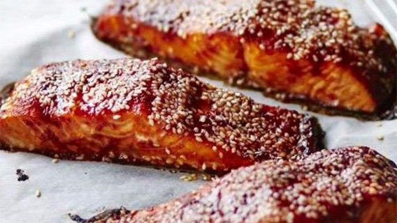 Chilli Glazed Salmon with Pak Choi