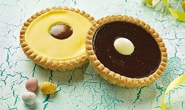 Giant Lemon and Chocolate Bakewell-Style Tarts