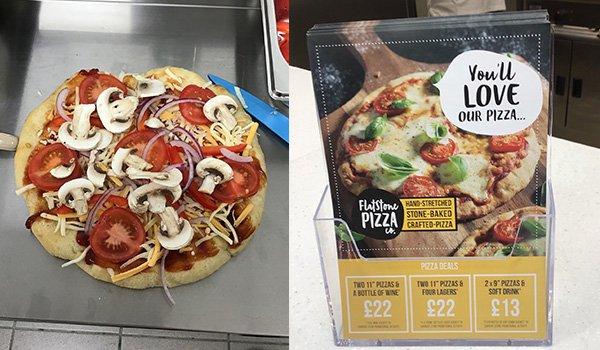 Flatstone Pizza preparation and POS