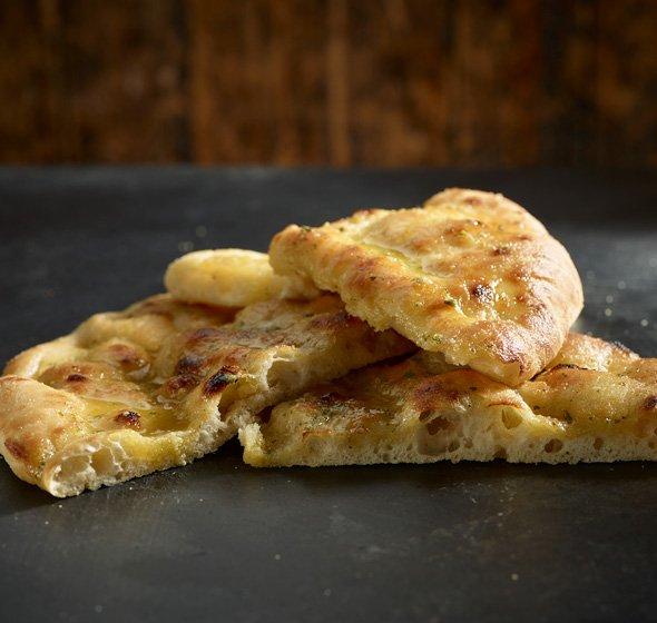 Garlic bread pizza pieces