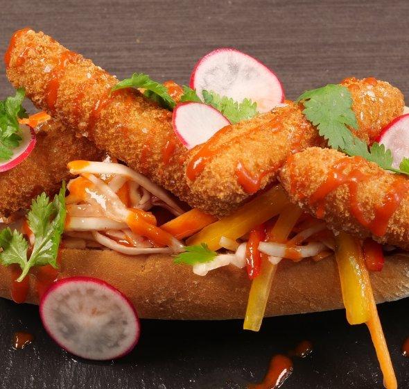 Halloumi Fries Hot Dog
