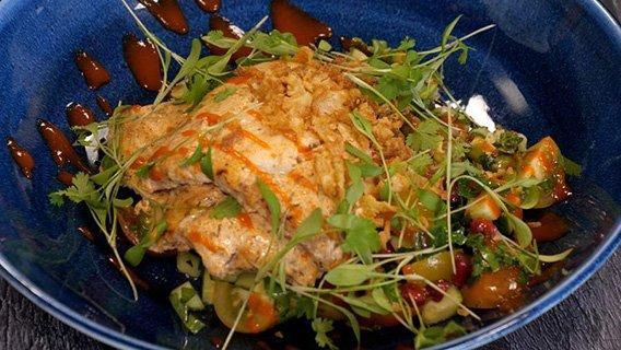 Harissa Yoghurt Baked Hake