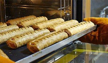 Food coming out of oven