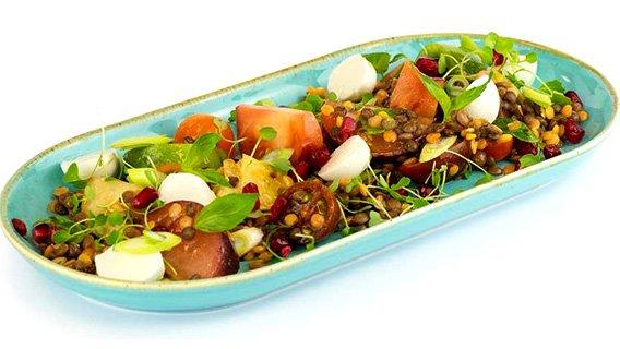 Inca Tomato, Mozzarella and Lentil Salad