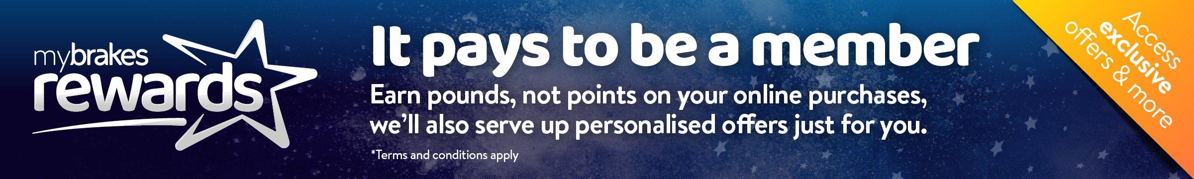 It pays to be a member. MyBrakes Rewards.