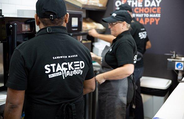 A busy Stacked counter