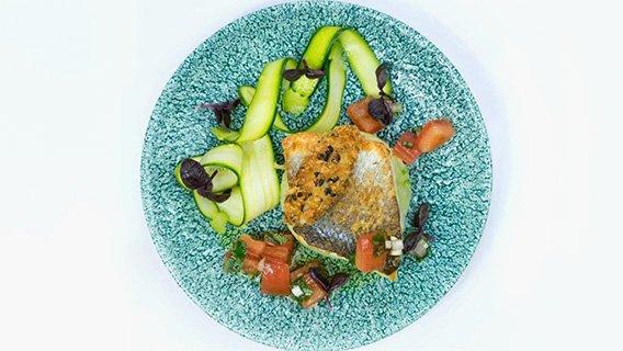 Seabass & Crispy Crab Cake