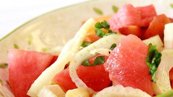 Smoked Mackerel with a Fennel & Watermelon Salad