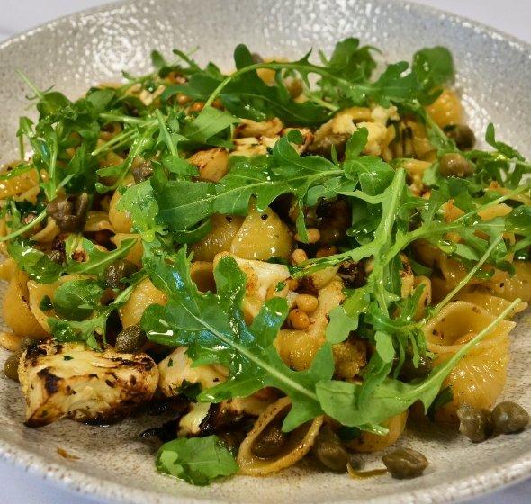 Cauliflower, caper & lemon pasta