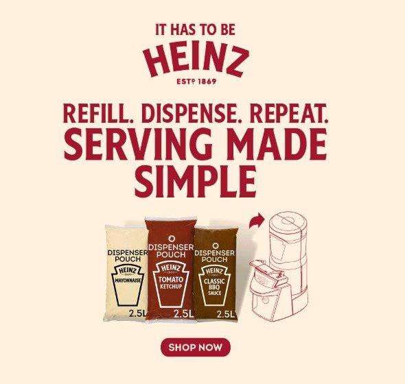 Refill, Dispense, Repeat with Heinz Sauce Pouches!